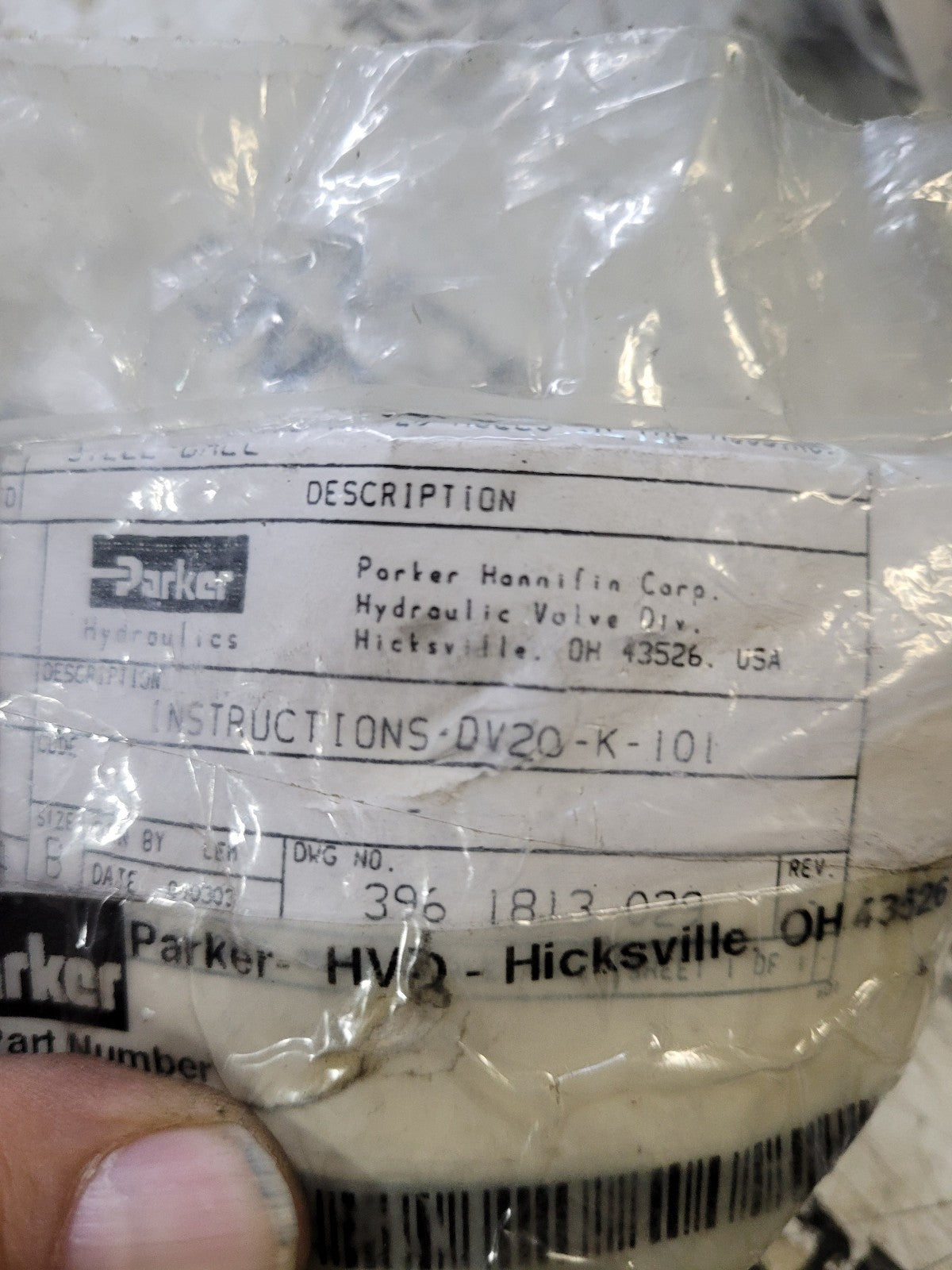 Parker 3911873020  Kit