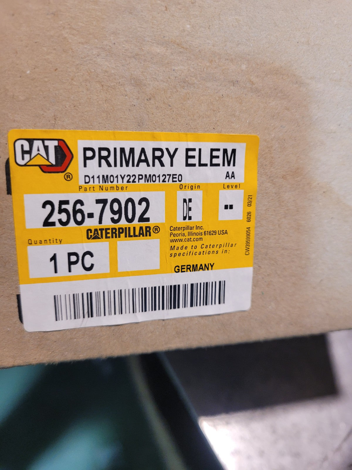 Caterpillar 256-7902 AIR FILTER 2567902
