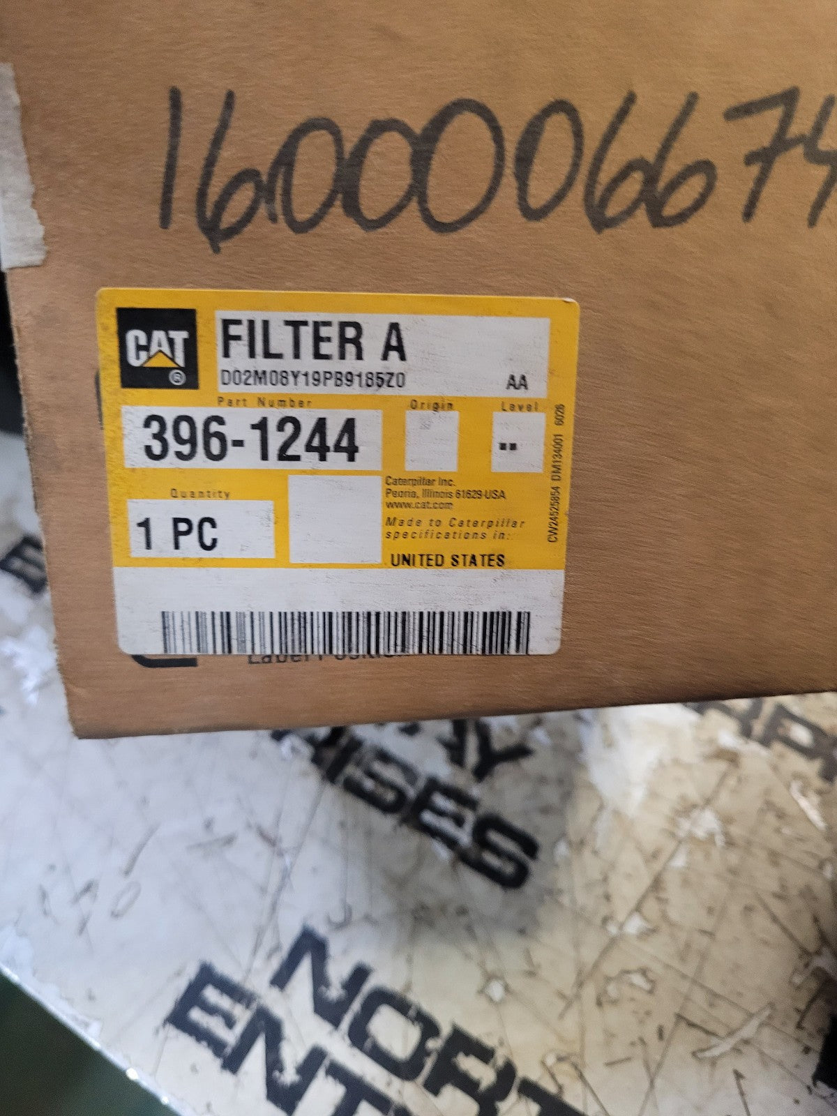 396-1244 CATERPILLAR CAT FUEL FILTER 3961244