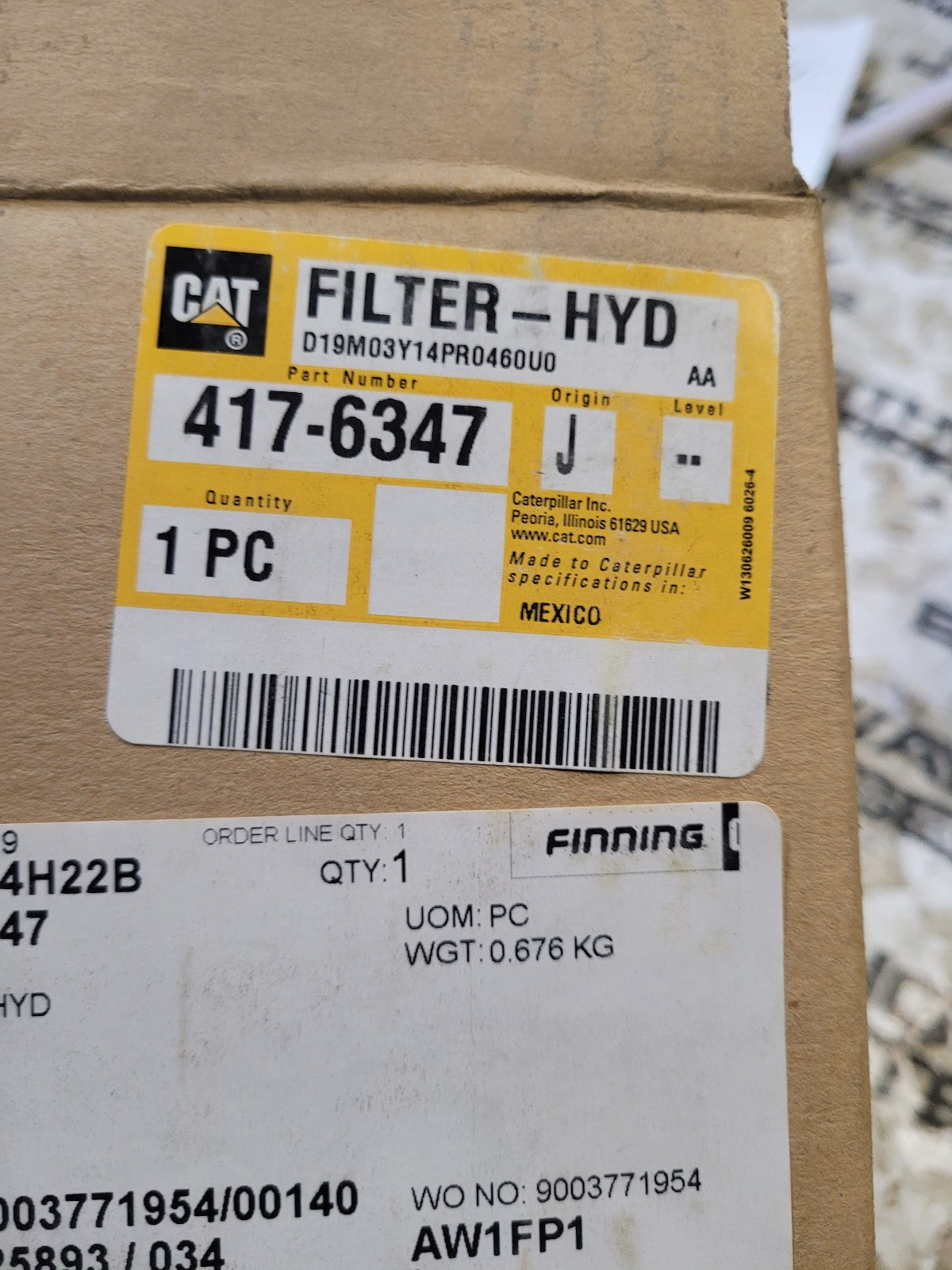 417-6347 CAT CATERPILLAR HYDRAULIC FILTER 4176347