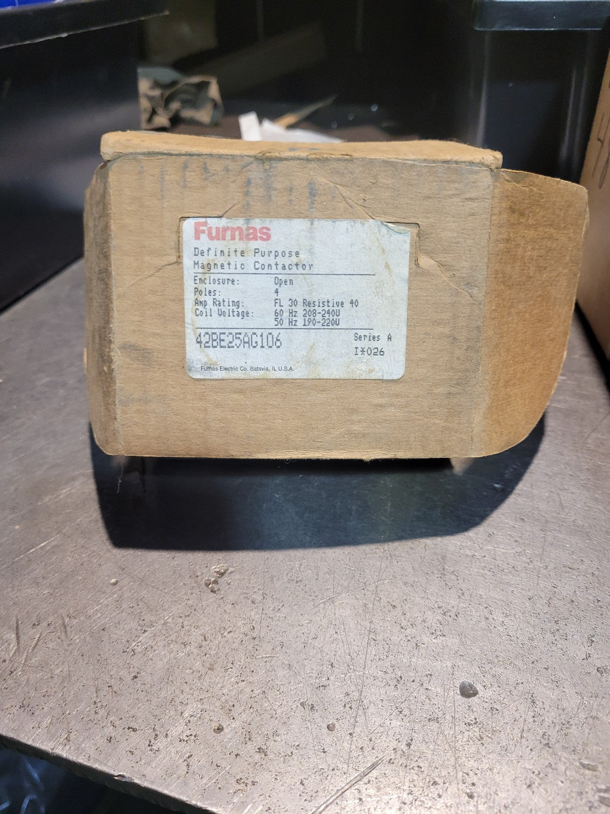 NEW 42BE25AG106 FURNAS MAGNETIC CONTACTOR  4 POLE 30A RATING 208-240V