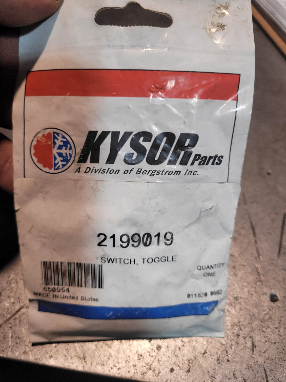 KYSOR 2199019 TOGGLE SWITCH