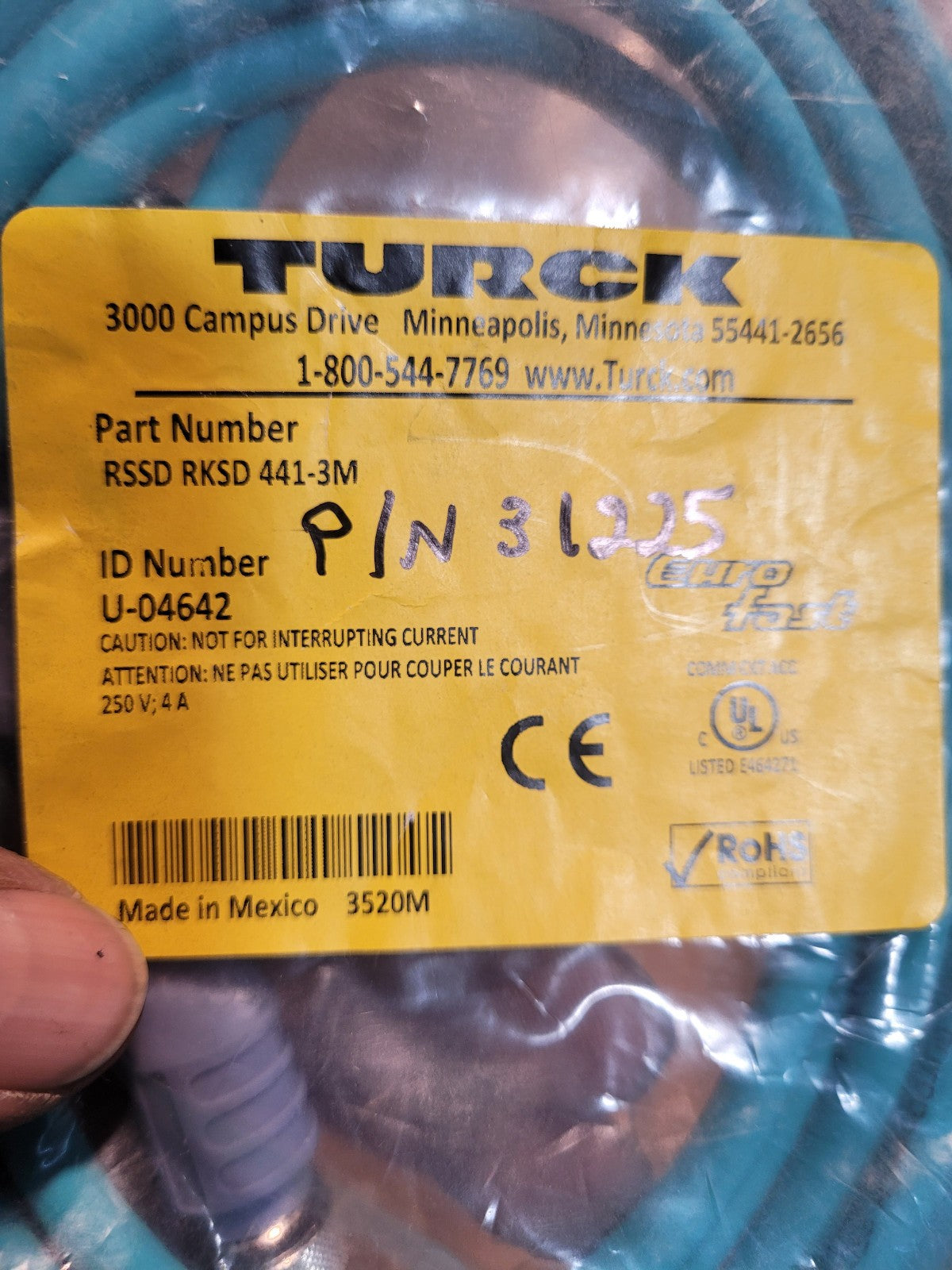 RSSD RKSD 441-3M TURCK RSSDRKSD441-3M