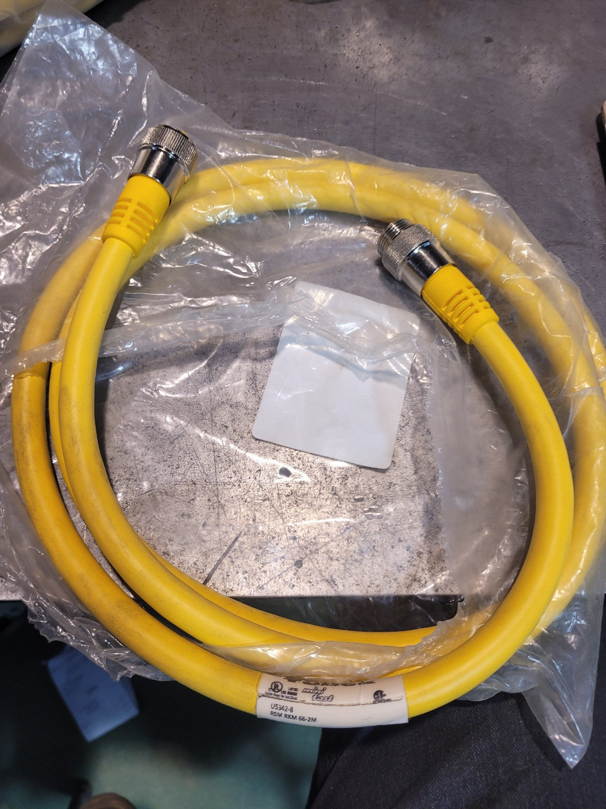Turck RSM RKM 66-2M Cordset, 7/8-16UN Male Straight to Female Str, 6 Wire, 2m