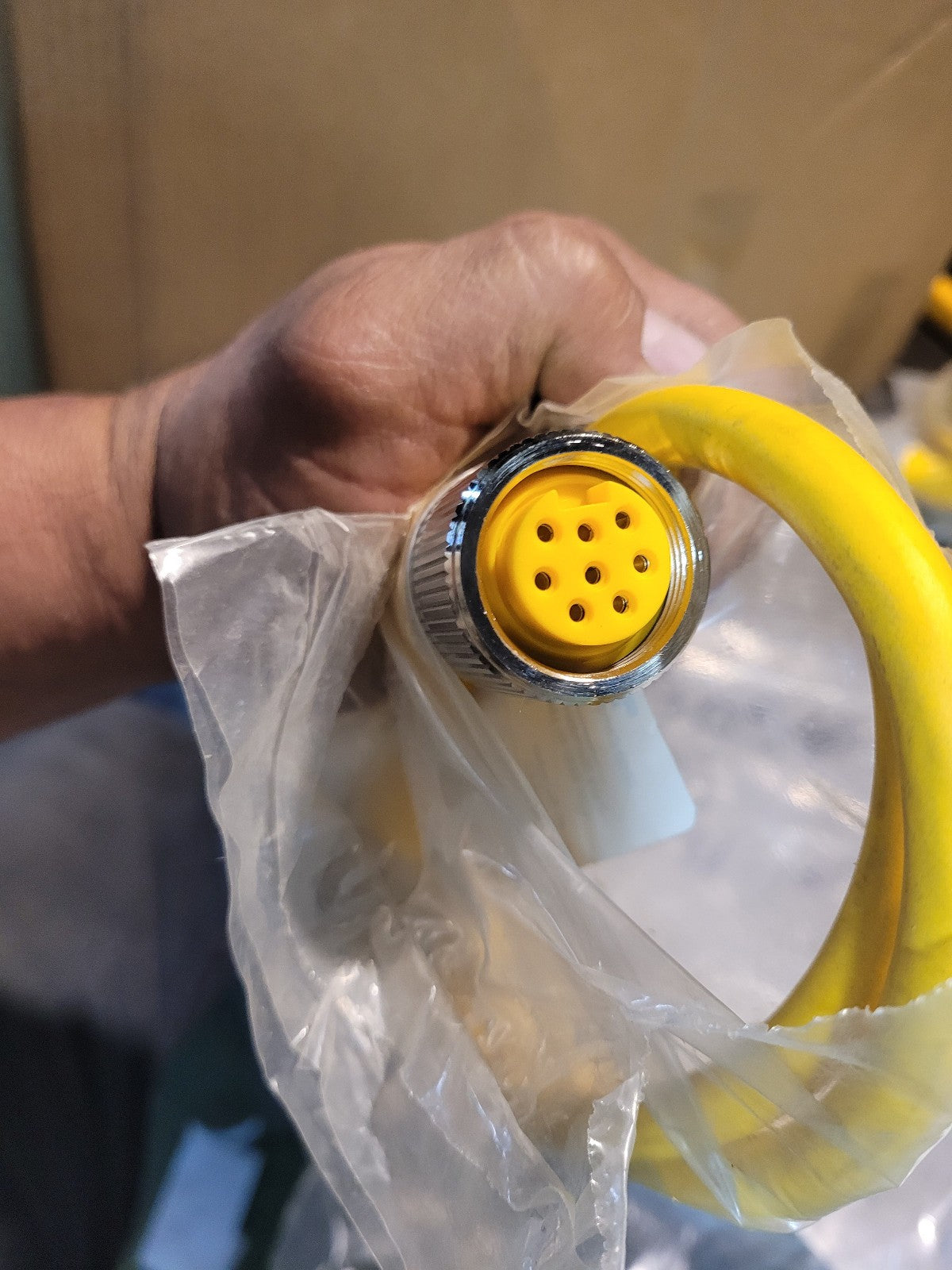 Turck RSM RKM 86-1M Cordset, 7/8-16 Male Straight, 8 Wire, 1m, PVC, Yellow