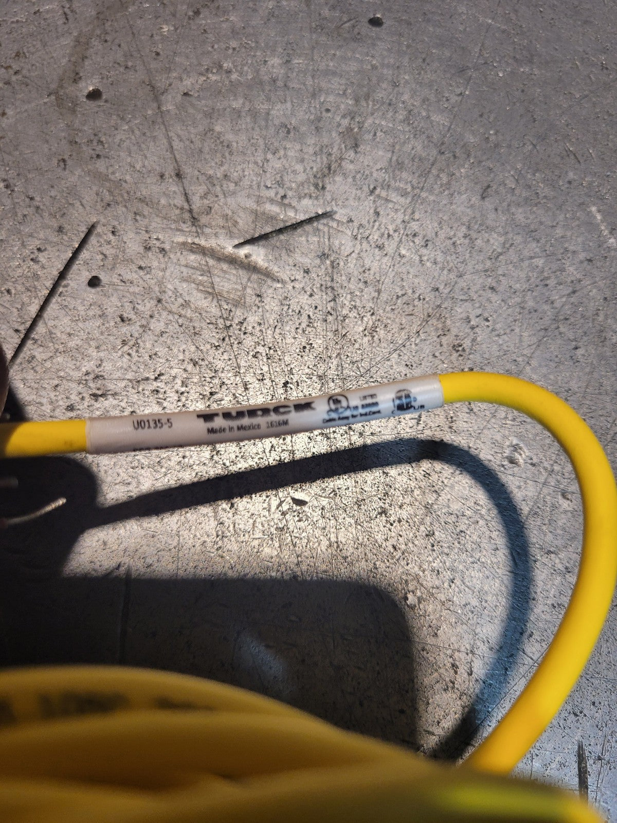 Turck PSG 3M-10 Cordset, M8 Male to Cut-end, Yellow, 3 cond