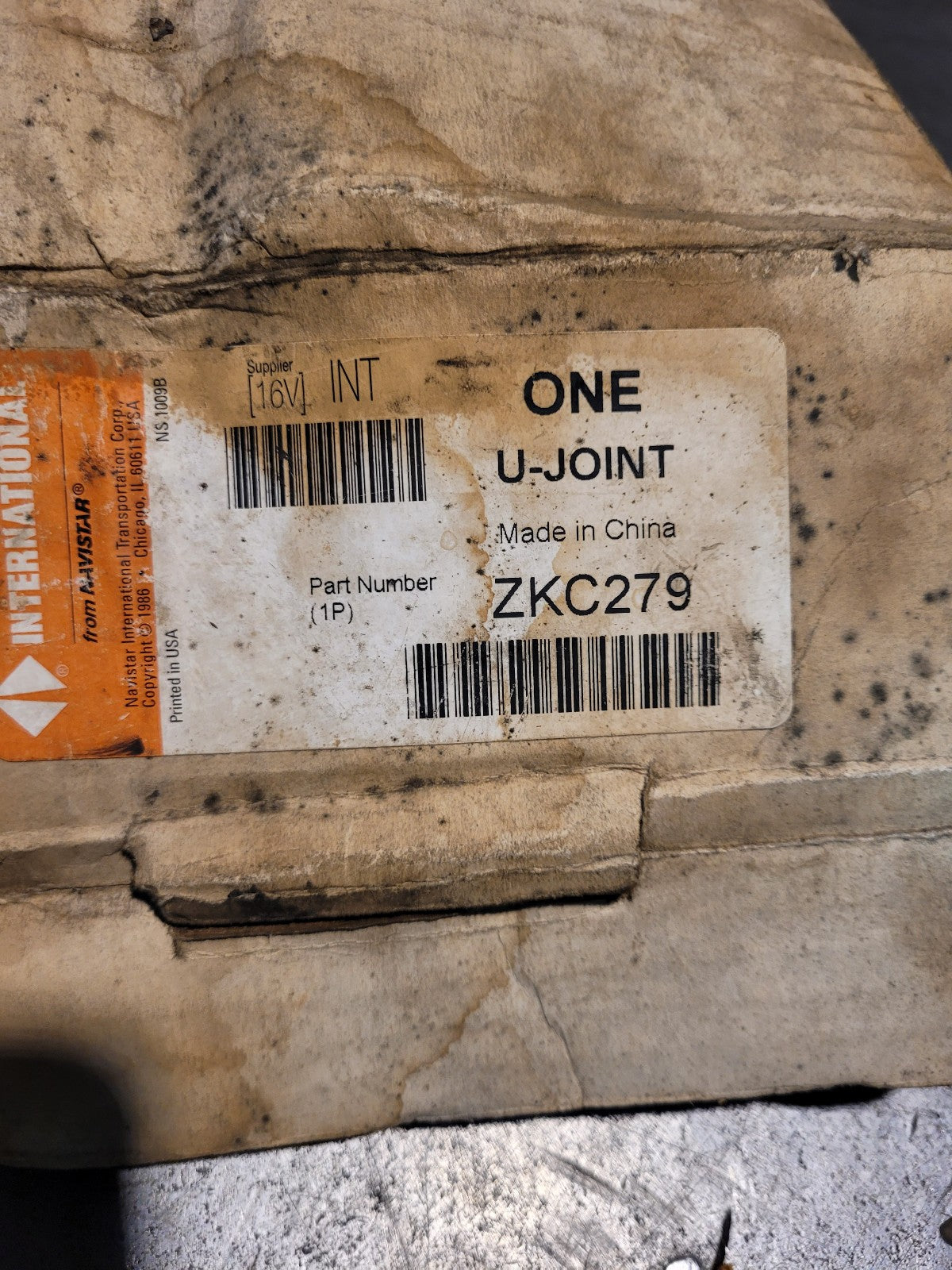 ZKC279 International Universal Joint 1610 SERIES BP STYLE