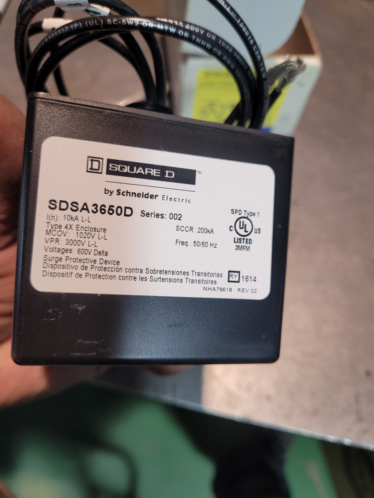NEW Square D SDSA3650D Surge Protector 600V 3PH 3P SPD