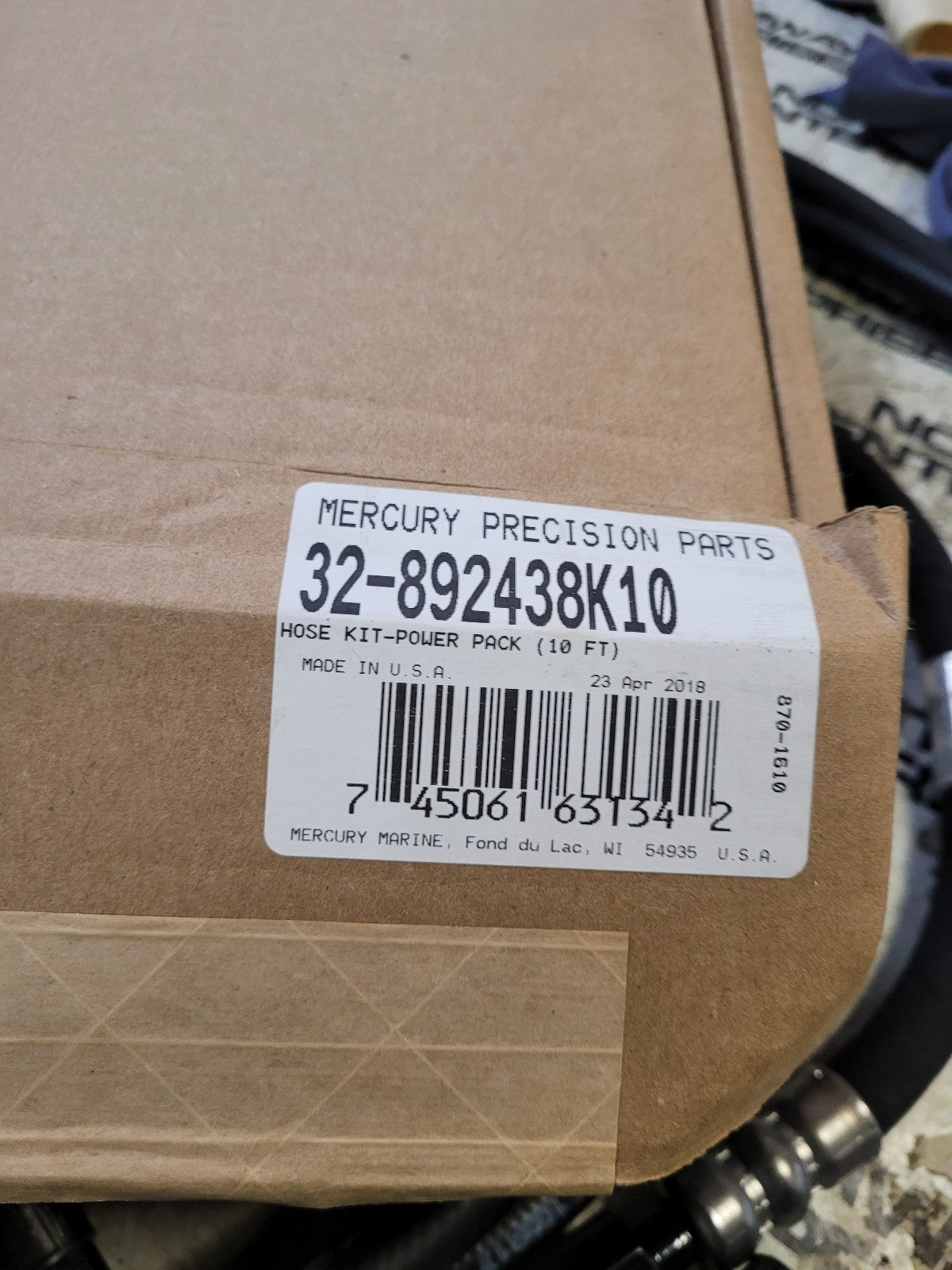 Mercury Boat Power Steering Hoses 32-892438K10 | 10 Ft Hydraulic (Kit)