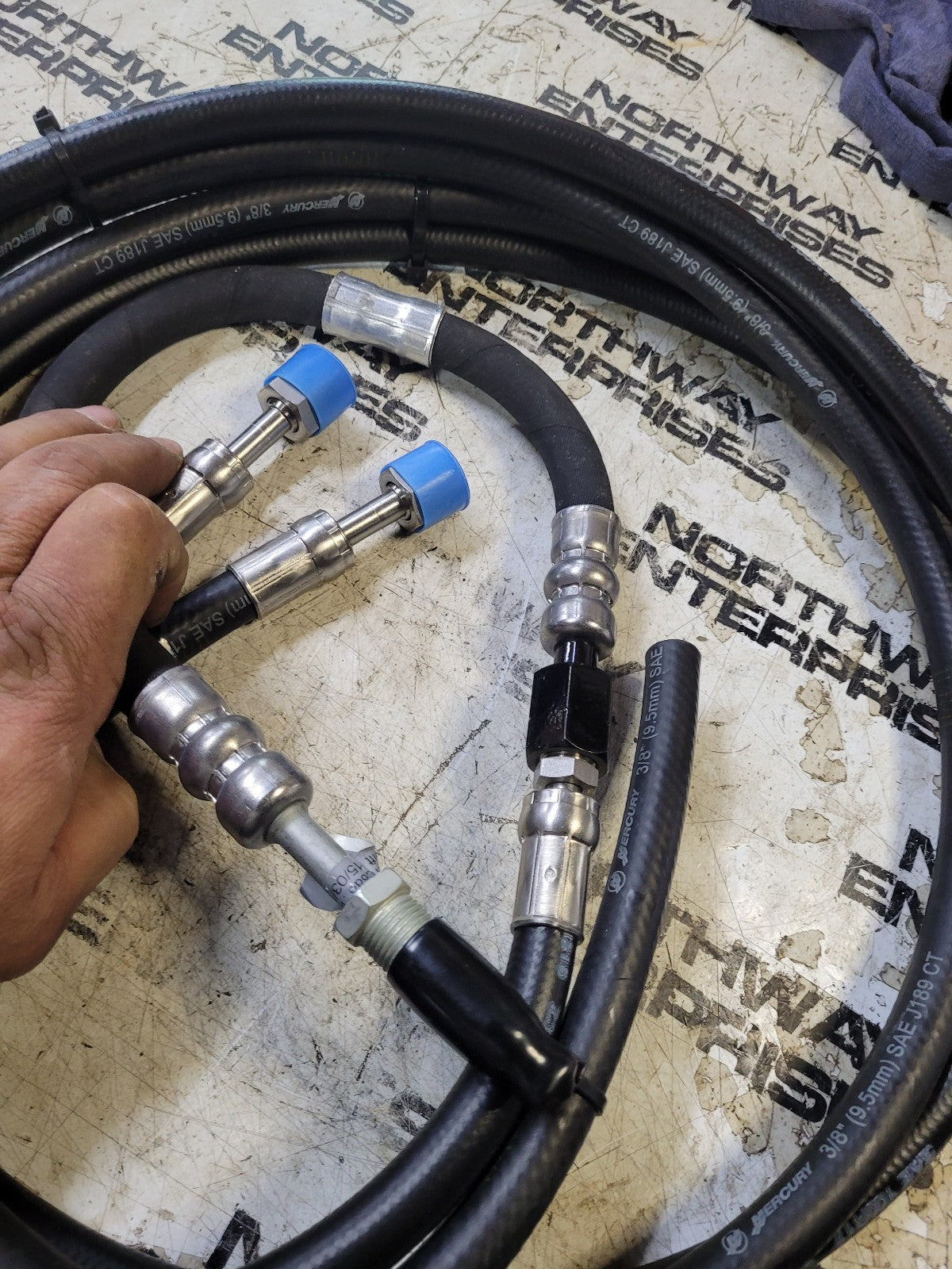 Mercury Boat Power Steering Hoses 32-892438K10 | 10 Ft Hydraulic (Kit)