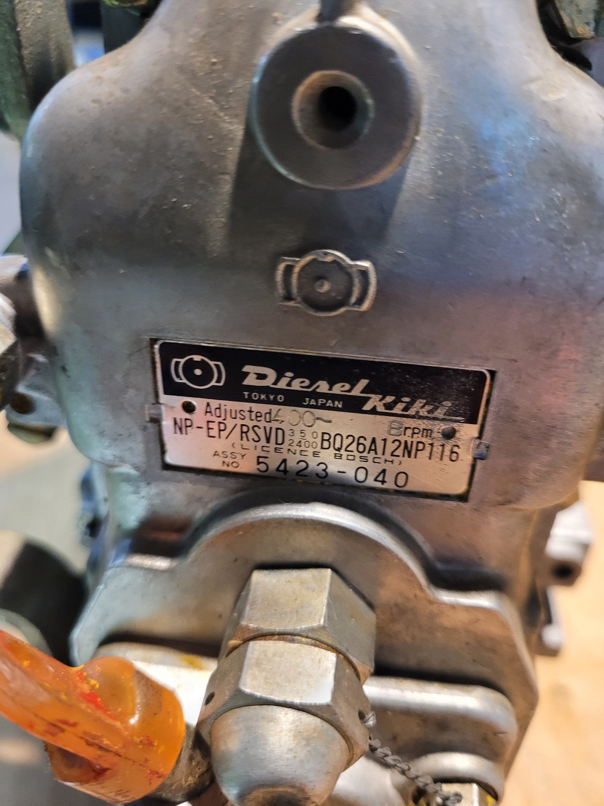 DIESEL KIKI B292750 2451-435 5423-040 ADJUSTED 400 B RPM  BQ26A12NP116 4CYL