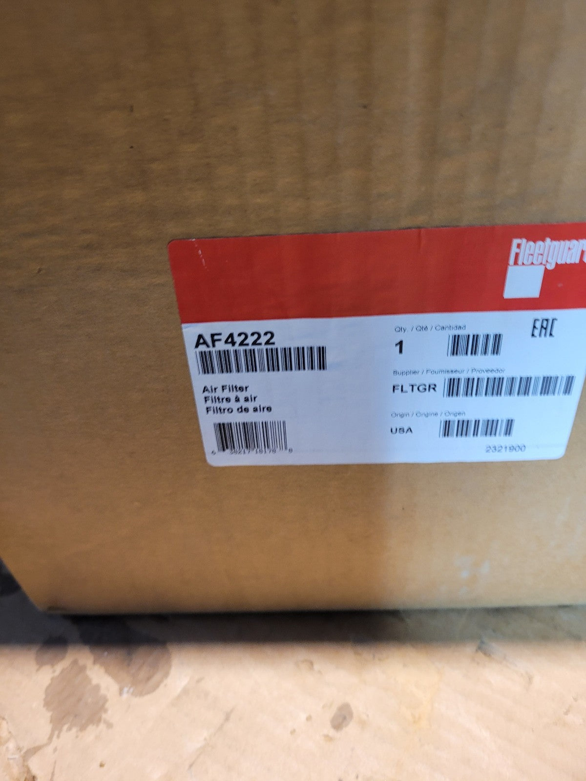 AF4222 FLEETGUARD CROSS P623400 P616050 2517298C1 For 08-20 Navistar
