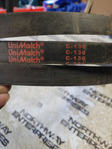 C136 V-belt 7/8 x 140in Vbelt UNIMATCH BELT