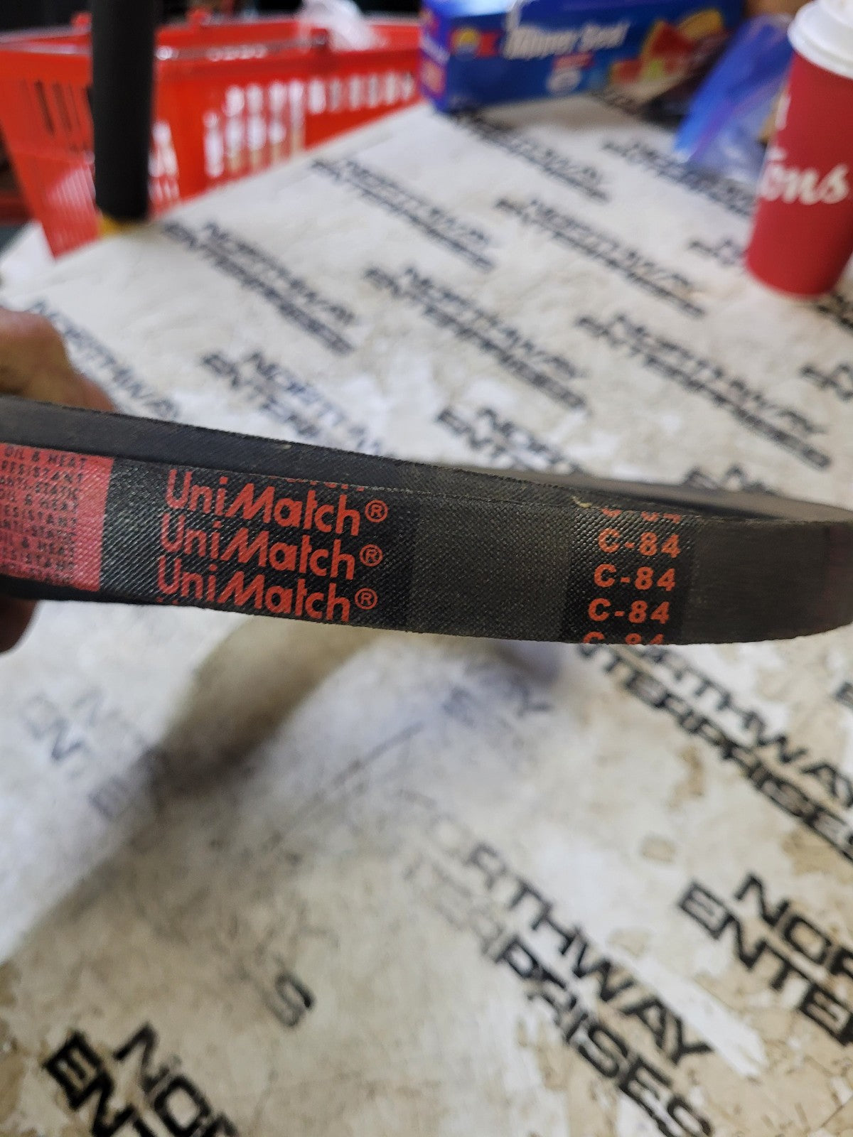 C84 BELT 7/8" Width 88" Length 17/32" Thick  V-BELT