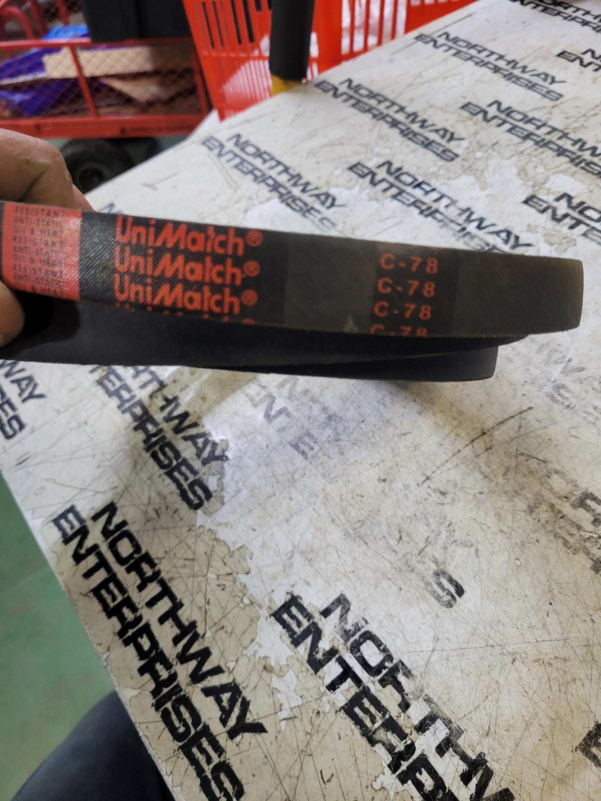 C78 V-belt 7/8 x 82in Vbelt JASON UNIMATCH