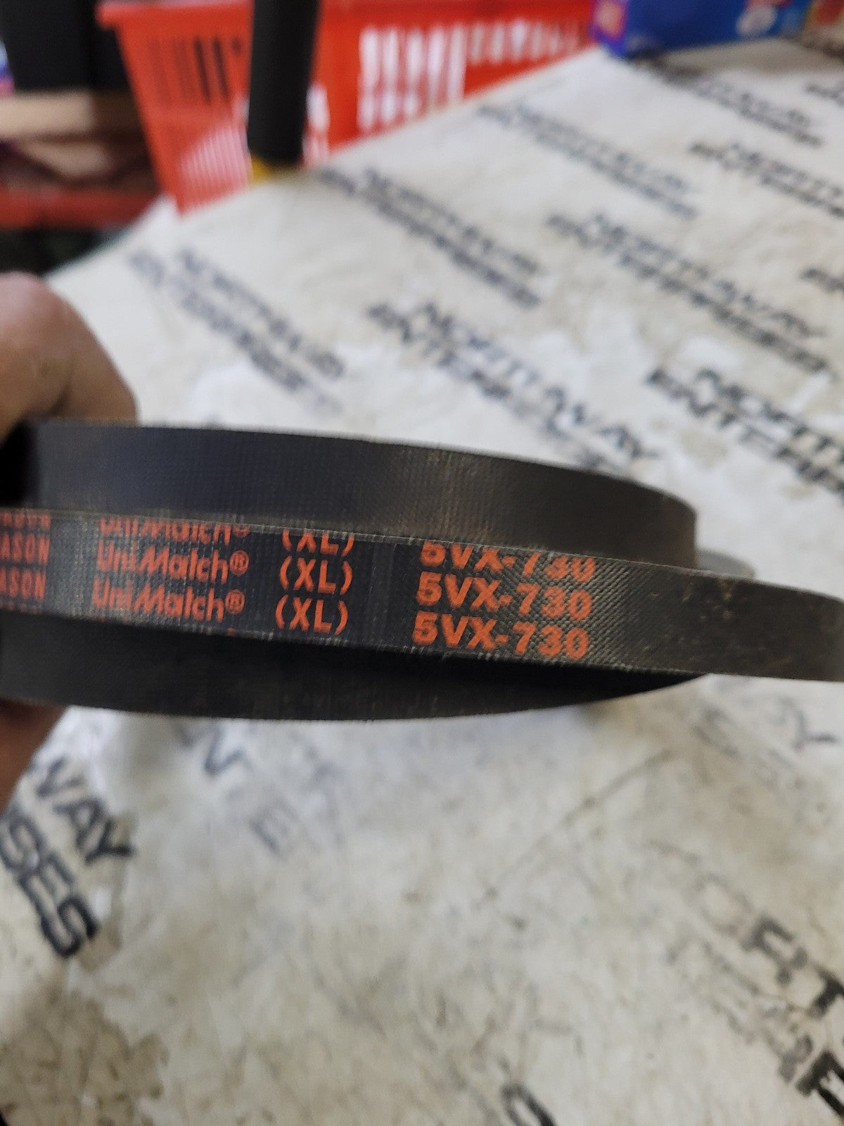 5VX730 Industrial V belt Notched Cogged Raw edge 5-VX-730 5VX 730 (5/8" X 73")