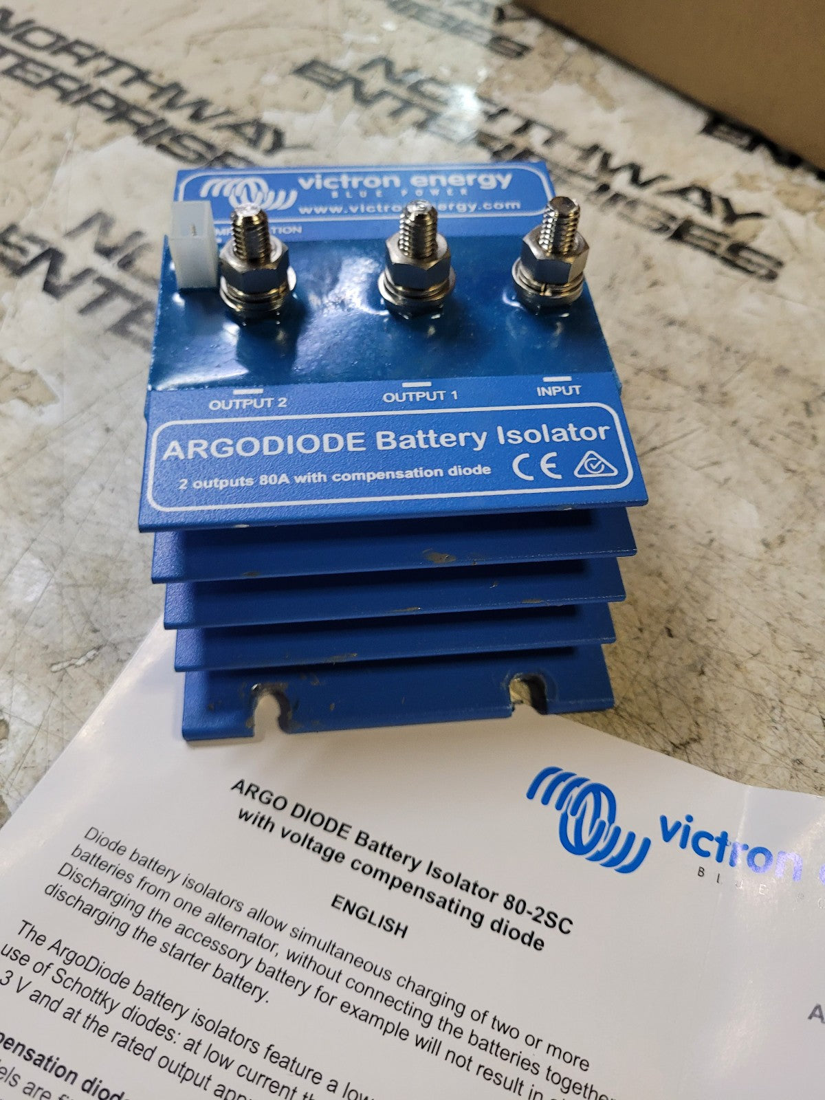 Victron Energy ARG080202000, Battery Isolator, 2 Outputs, 80A, 87-8M6005583