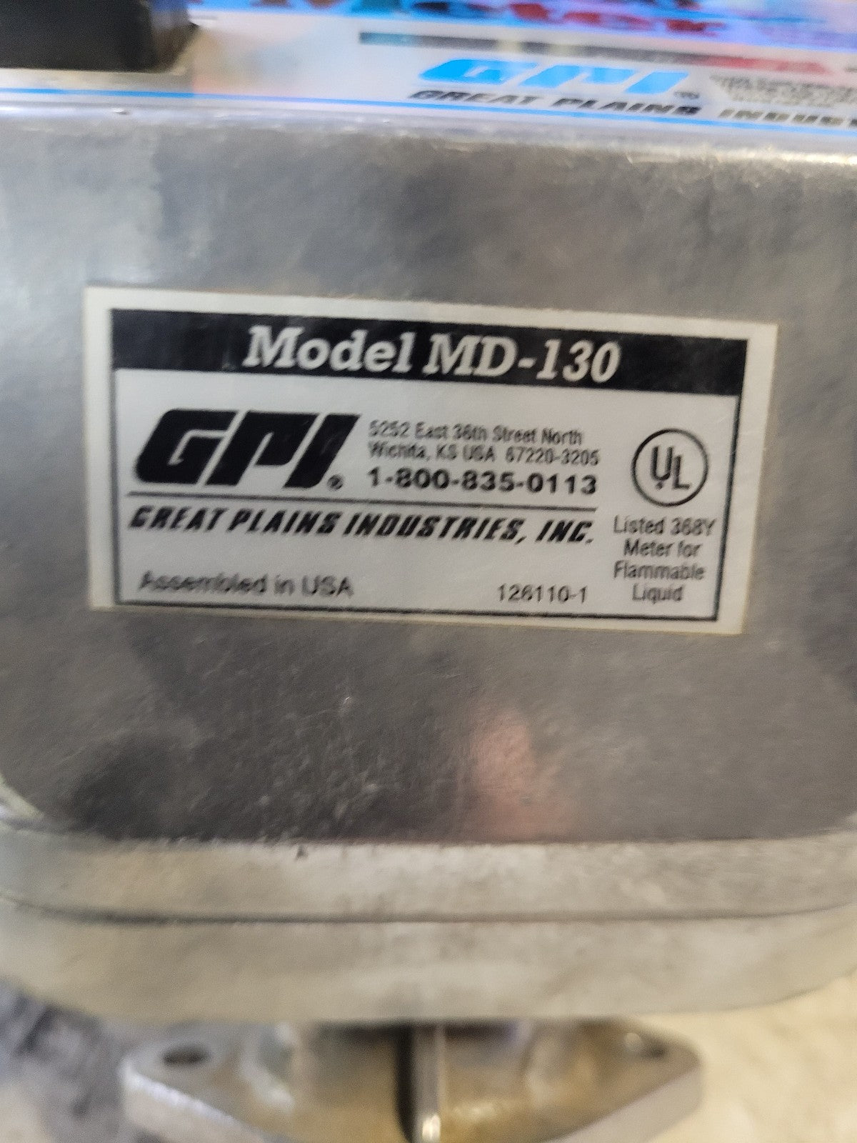 MPI MD-130 MECHANICAL FUEL METER