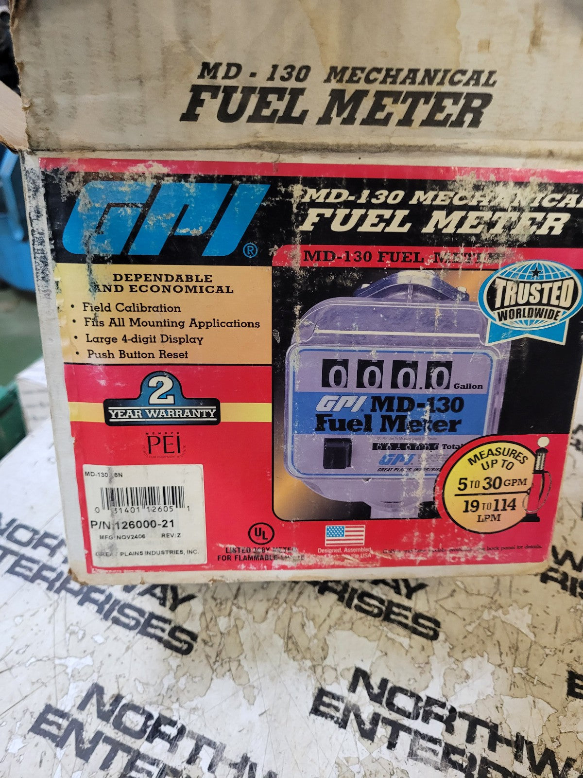 MPI MD-130 MECHANICAL FUEL METER