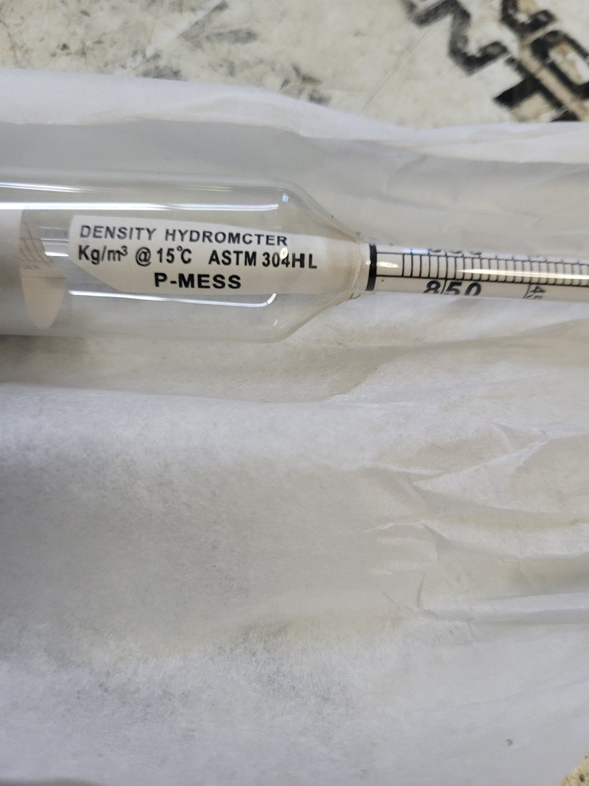 Hydrometer, ASTM 304H, 800/850 x 0.5 & -20/65C, 330mm 800-850