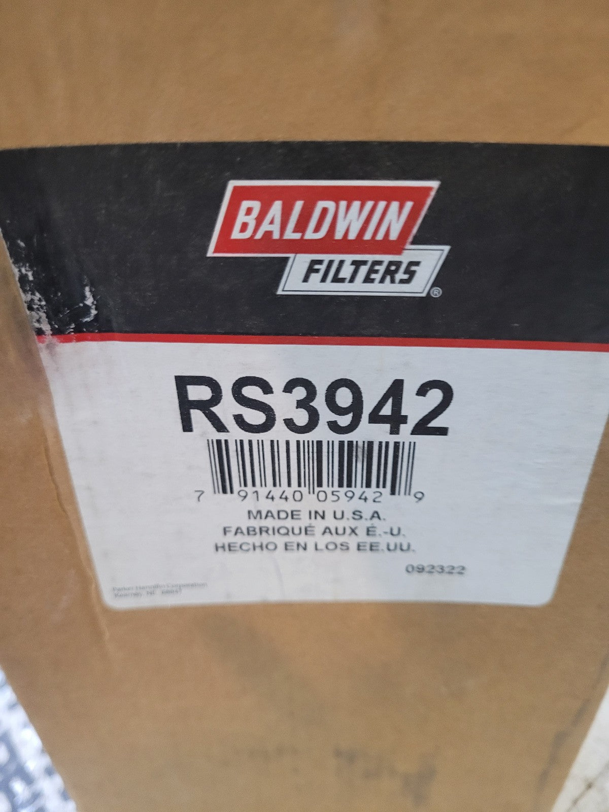 NEW R53942 BALDWIN AIR FILTER