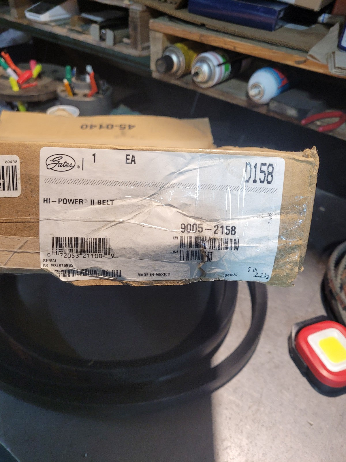 Gates Hi-Power II V-Belt Black D158 9005-2158