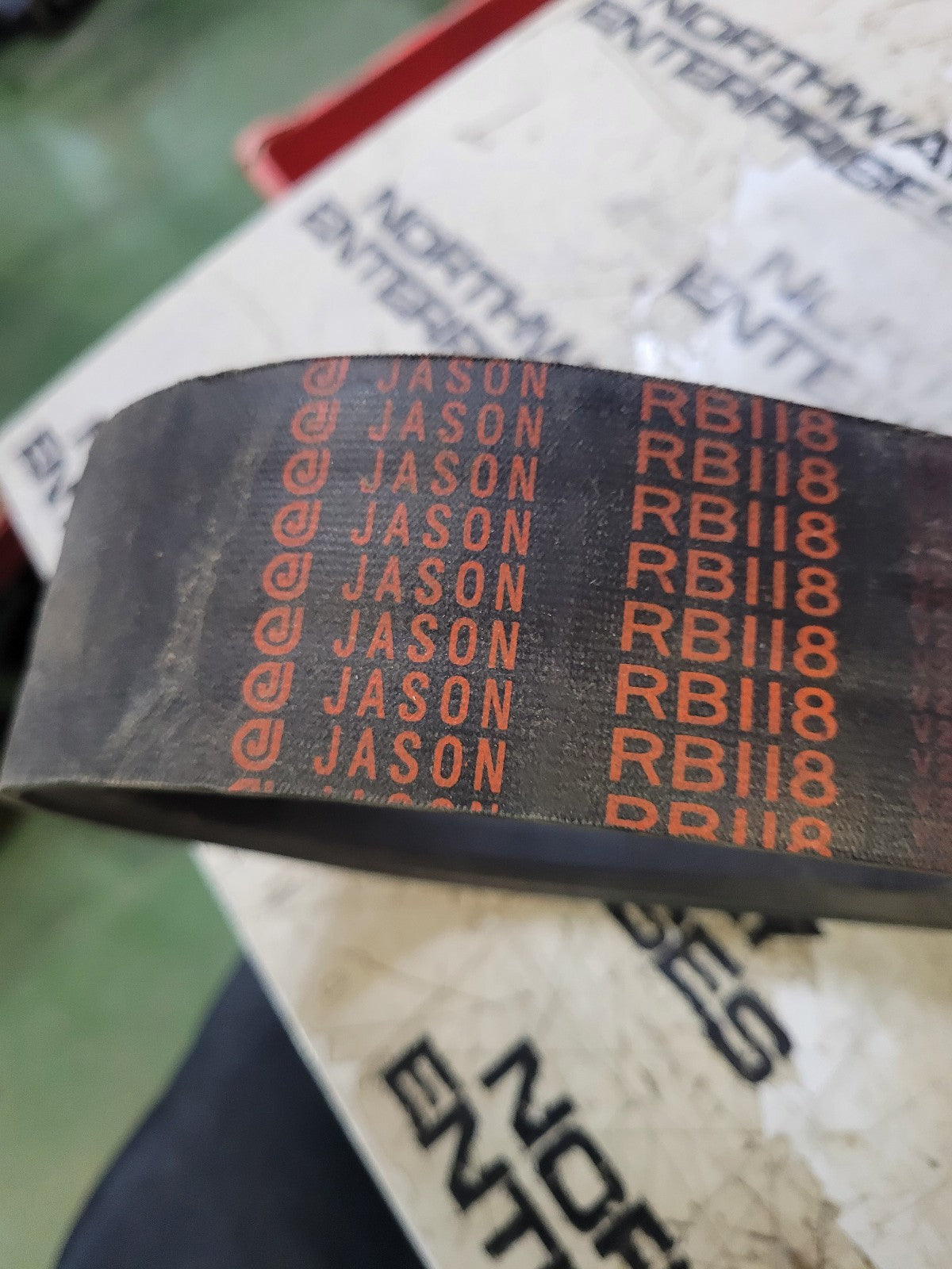 NEW RB118-3 JASON V BELT 3 RIB 21/32 in Top Width, 3 Strand, 121 in OD