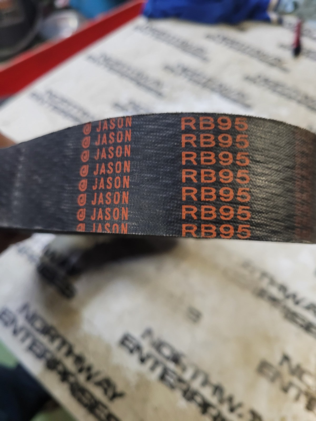 NEW RB95-2 V BELT 2 RIBS 21/32 in Top Width, 2 Strand, 98 in OD