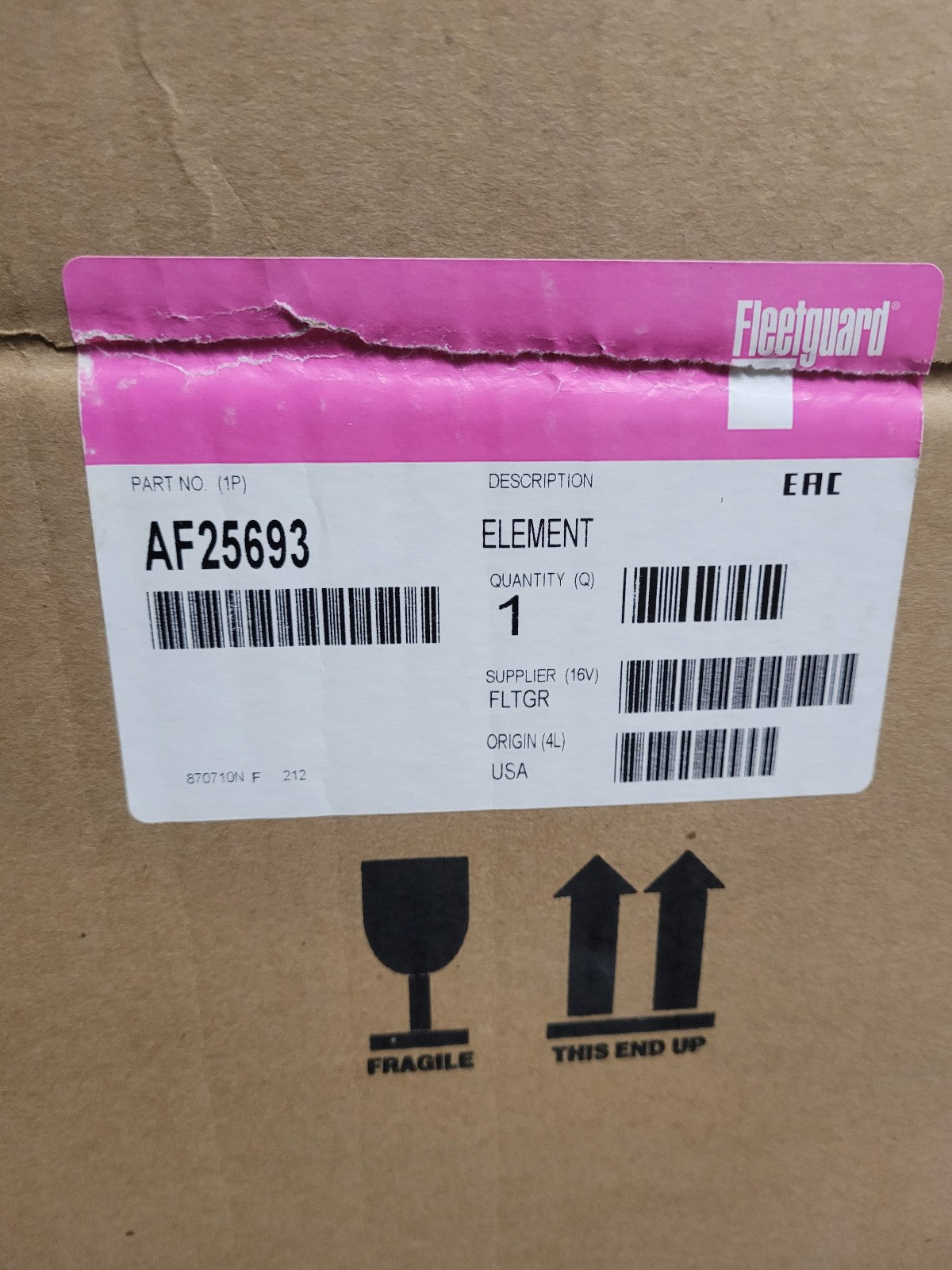 AF25693 AIR FILTER  Replaces RS4563, P141317,LAF6684, 49147