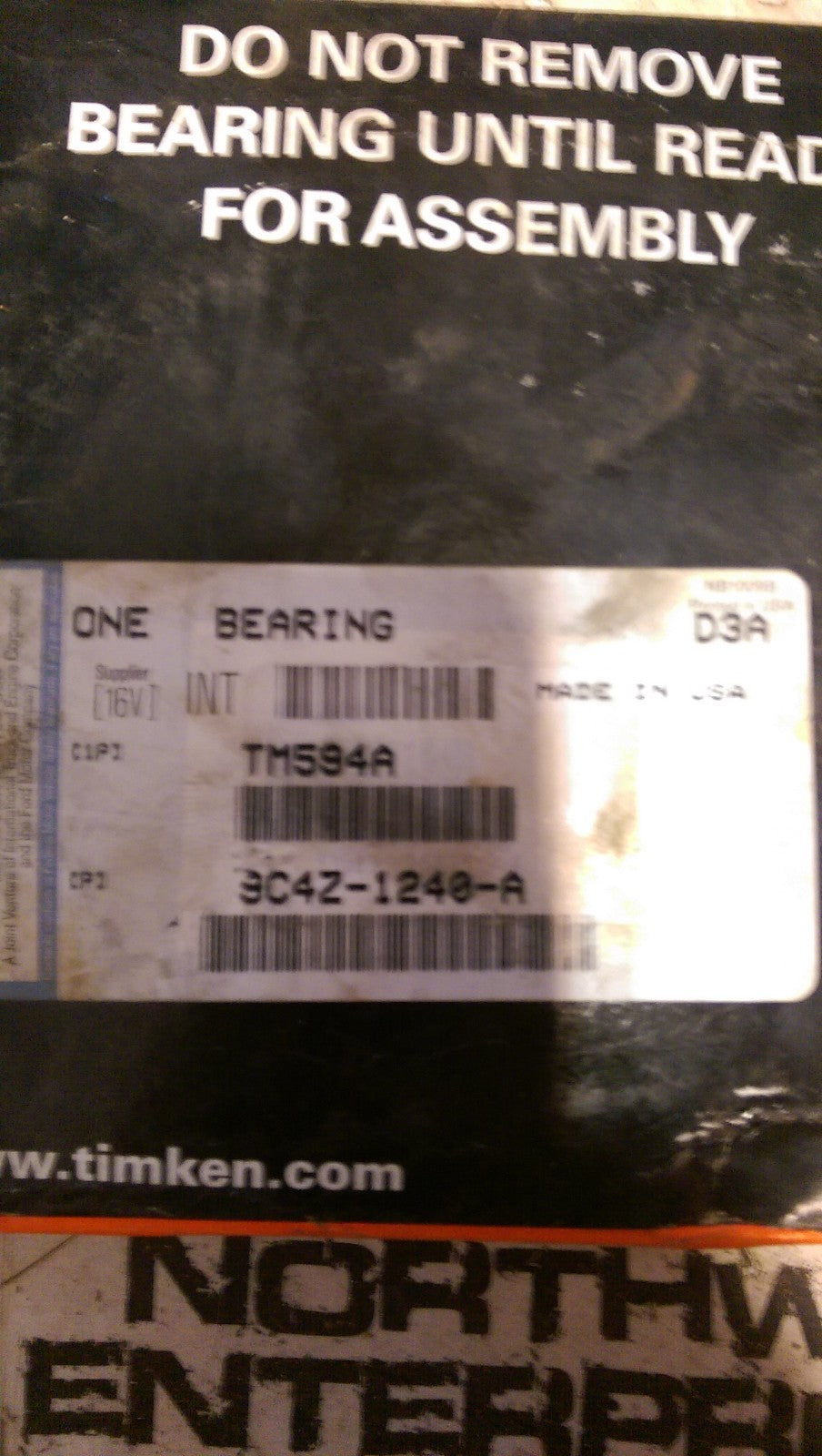 TM594A 9C4Z-1240-A ROLLER BEARING