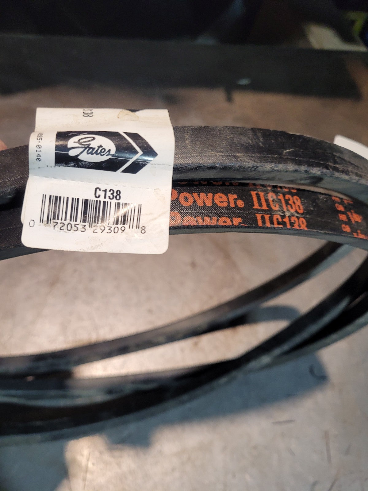 NEW C138 GATES BELT 7/8 in Top Width, 1 Strand, 142 in OD