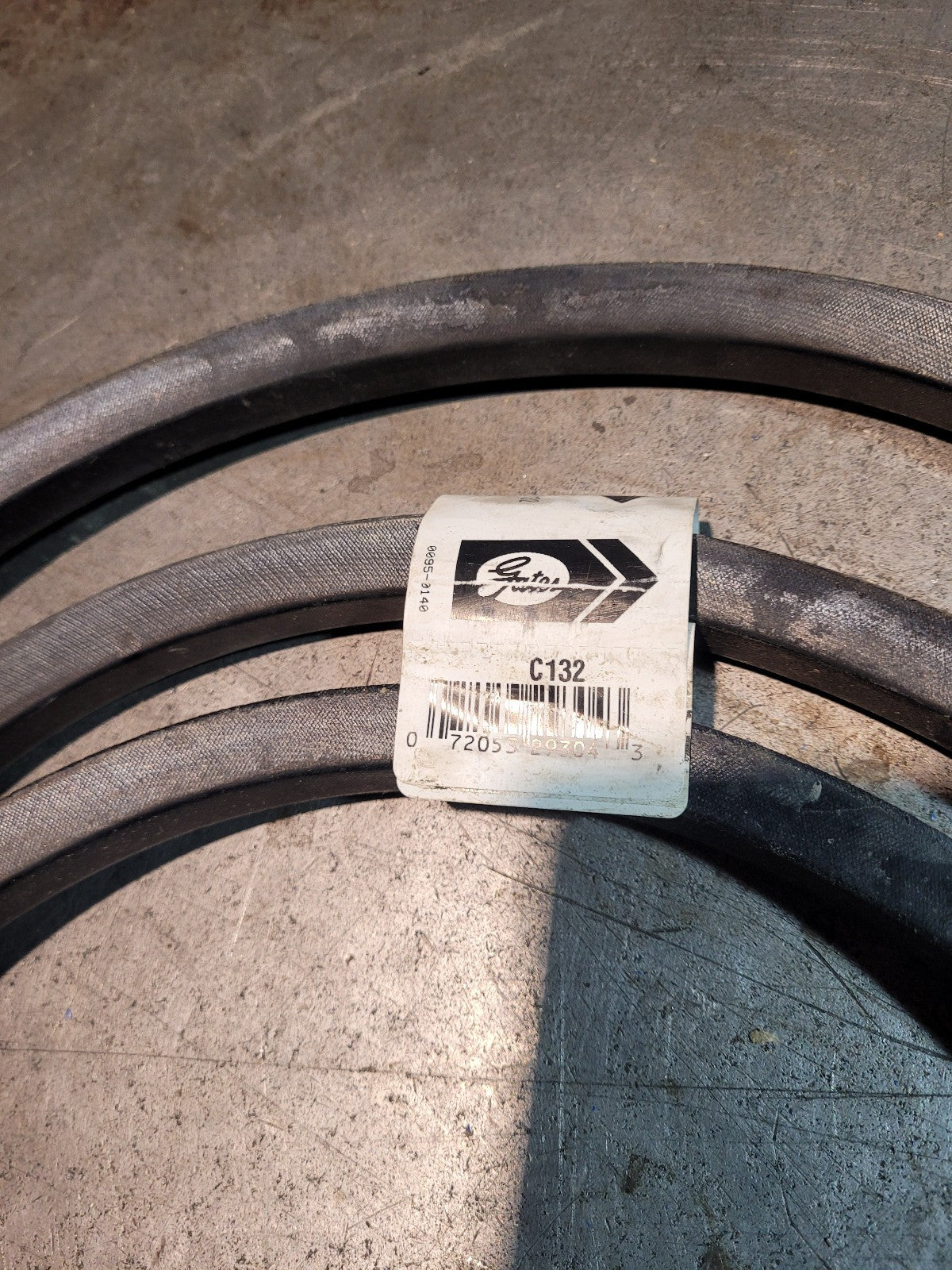 NEW C132 GATES BELT 7/8 in Top Width, 1 Strand, 136 in OD