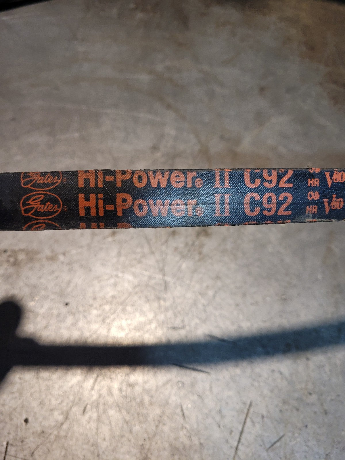 NEW C92 GATES BELT7/8 in Top Width, 1 Strand, 96 in OD