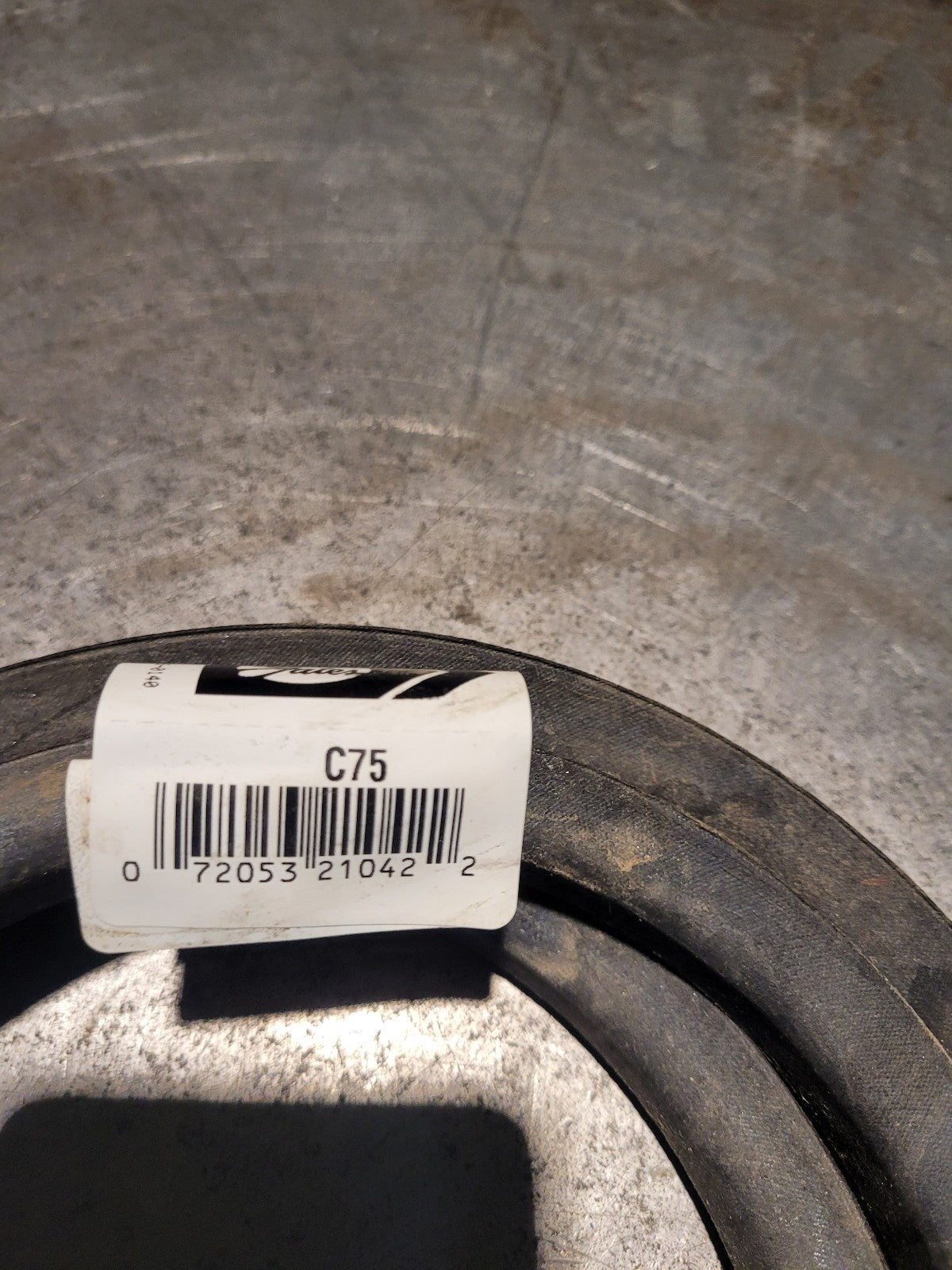 NEW C75 GATES BELT 7/8 in Top Width, 1 Strand, 79 in OD