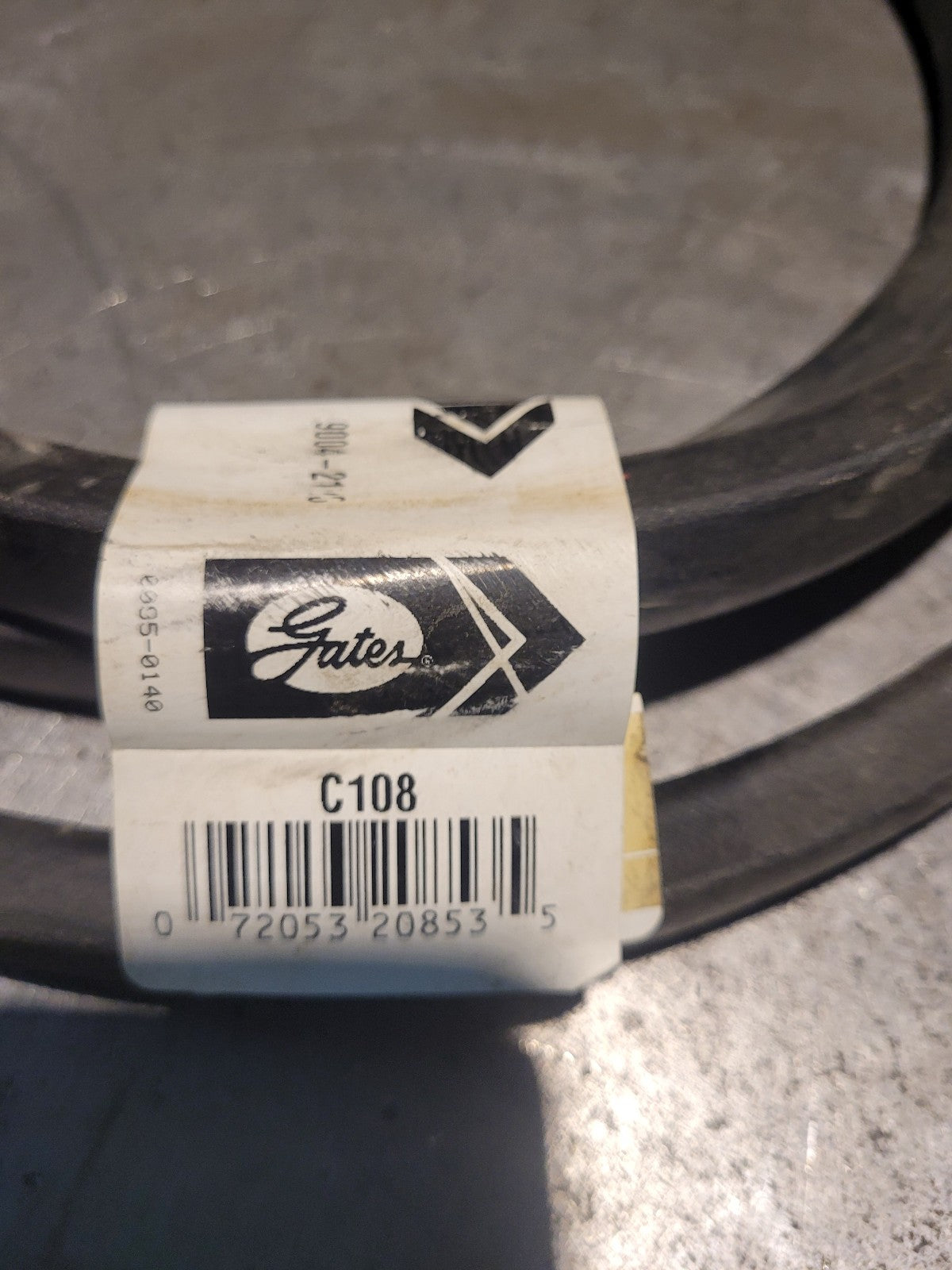 New C108 GATES BELT 7/8 in Top Width, 1 Strand, 112 in OD