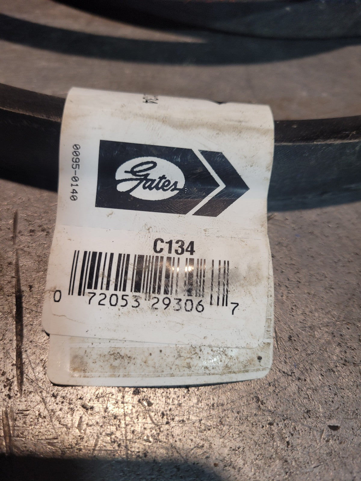 New C134 GATES BELT 7/8 in Top Width, 1 Strand, 138 in OD