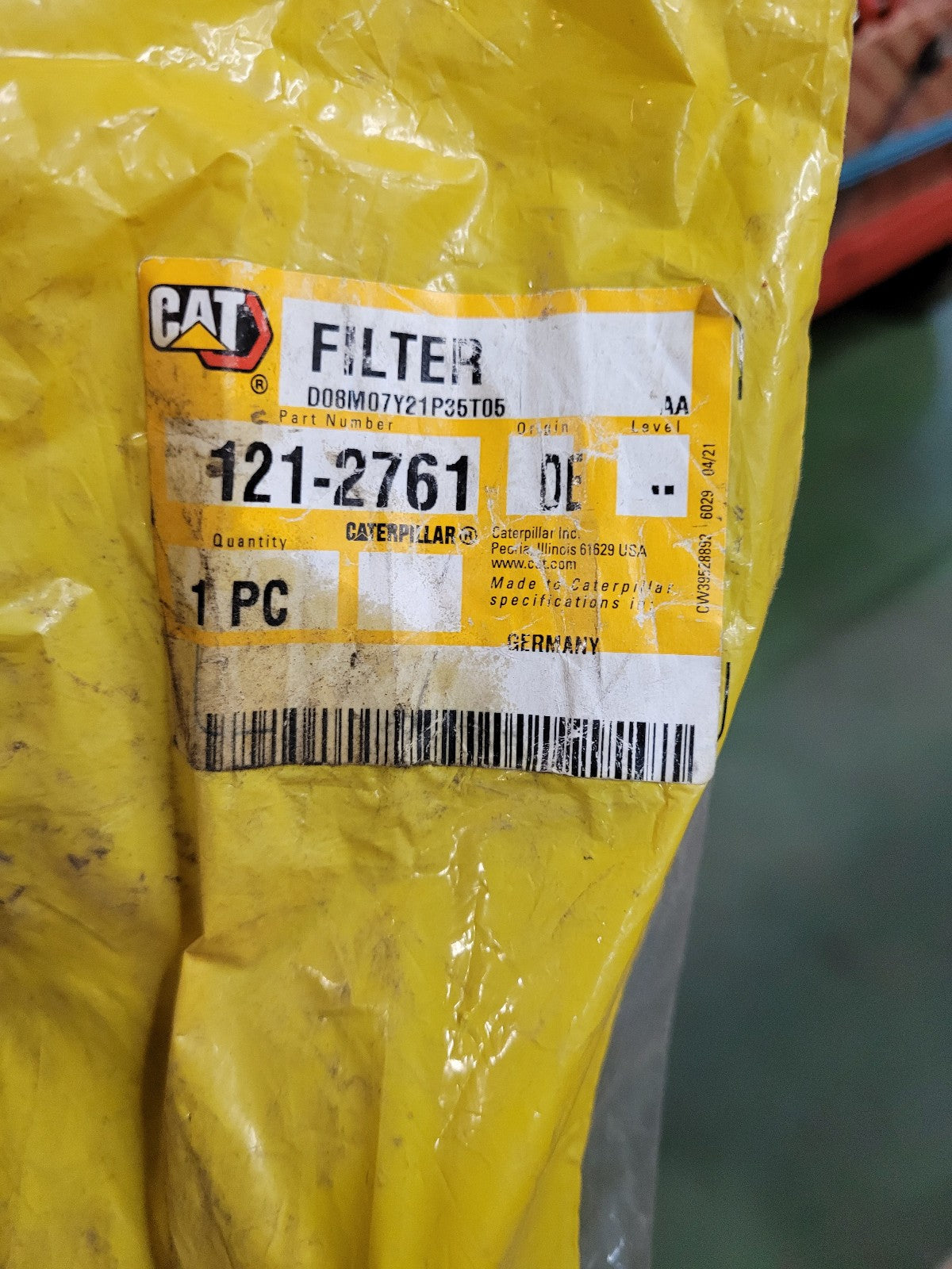 Genuine Cat 121-2761 Caterpillar Air Filter In oem Box 1212761