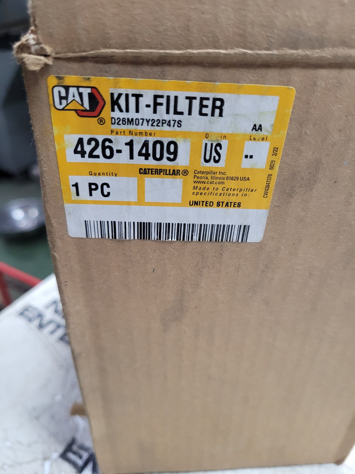 Genuine Cat 426-1409 Caterpillar Fuel Filter In oem Box 4261409