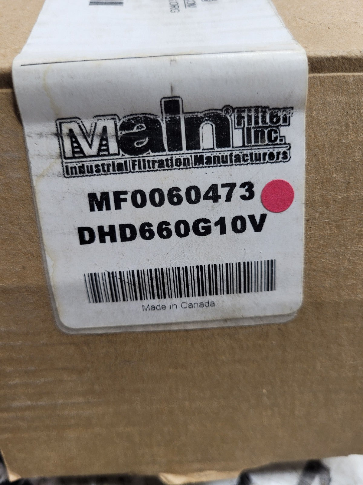 Main Filter MF0060473 replaces OEM DHD660G10V by FILTREC