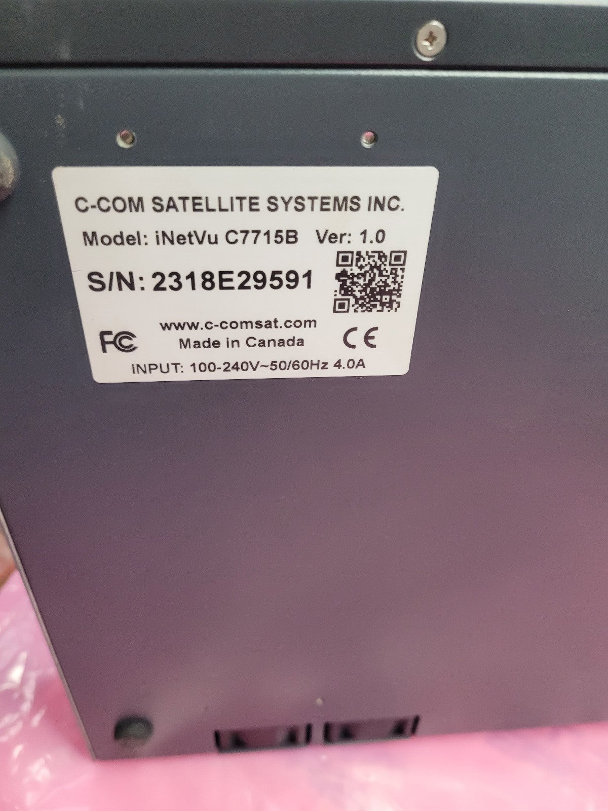 iNetVu 2318E29591 6862 box C7715B 7715 Antenna Controller