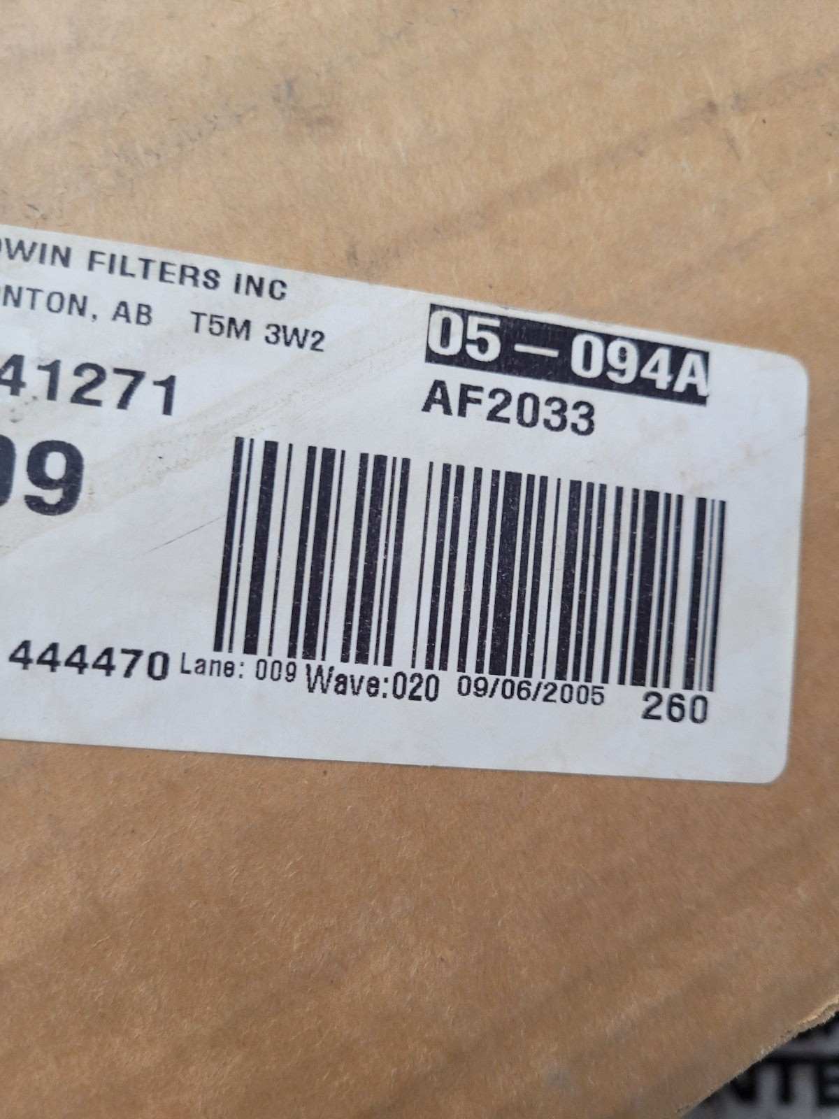 HASTINGS AF2033 AIR FILTER Luber-Finer LAF1833 Air BALDWIN PA2805 WIX 46314