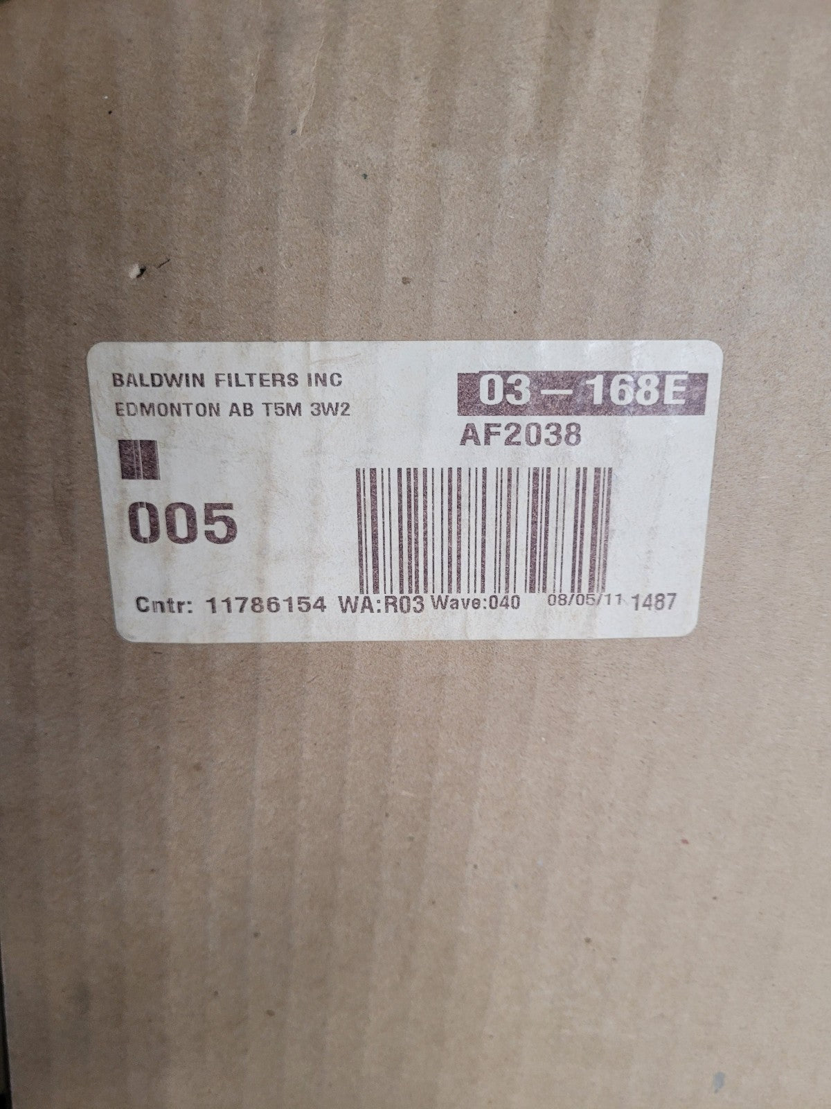 AF2038 HASTINGS AIR FILTER