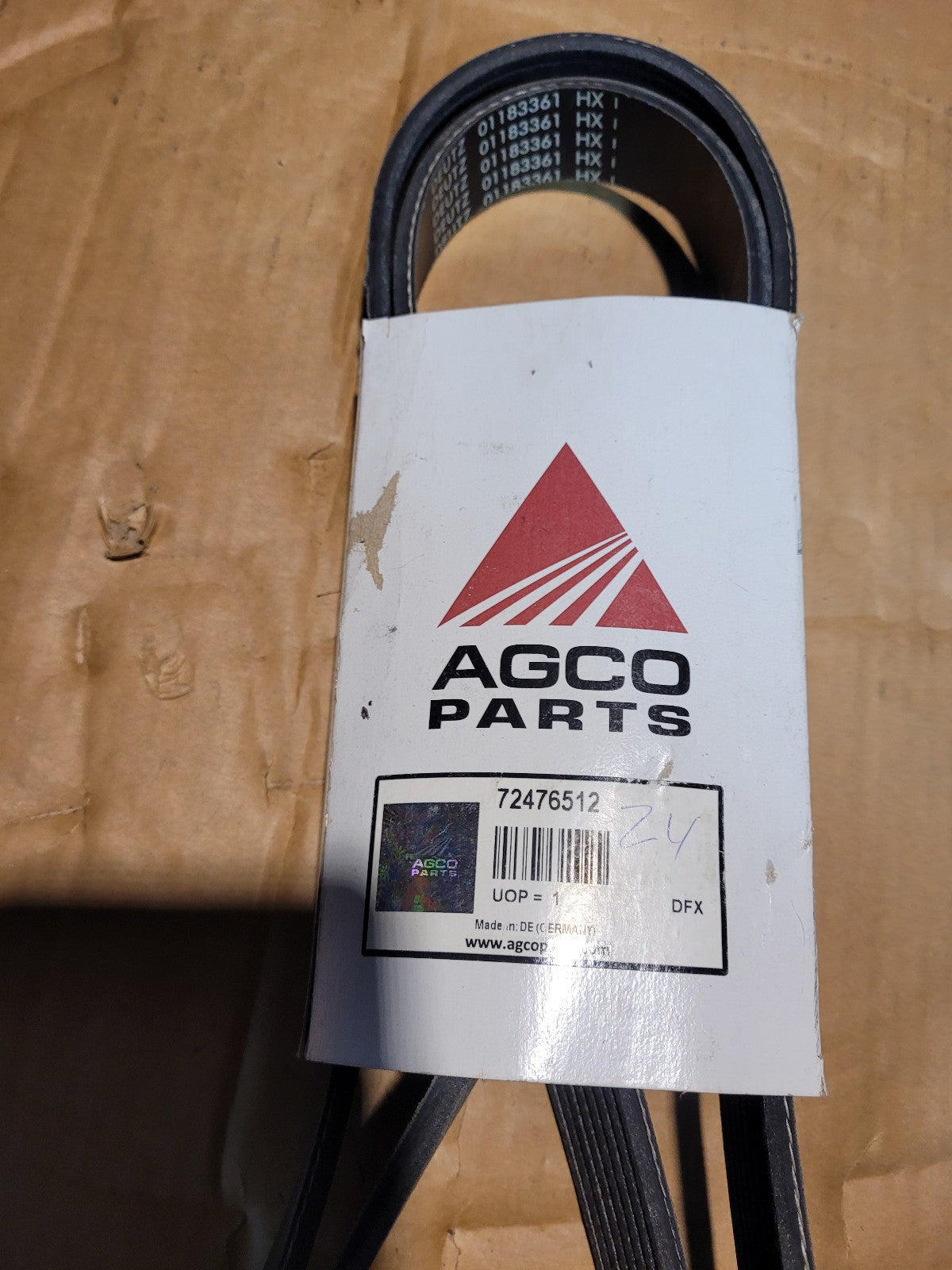 72476512 AGCO BELT 8 RIB 70.43 INCHES