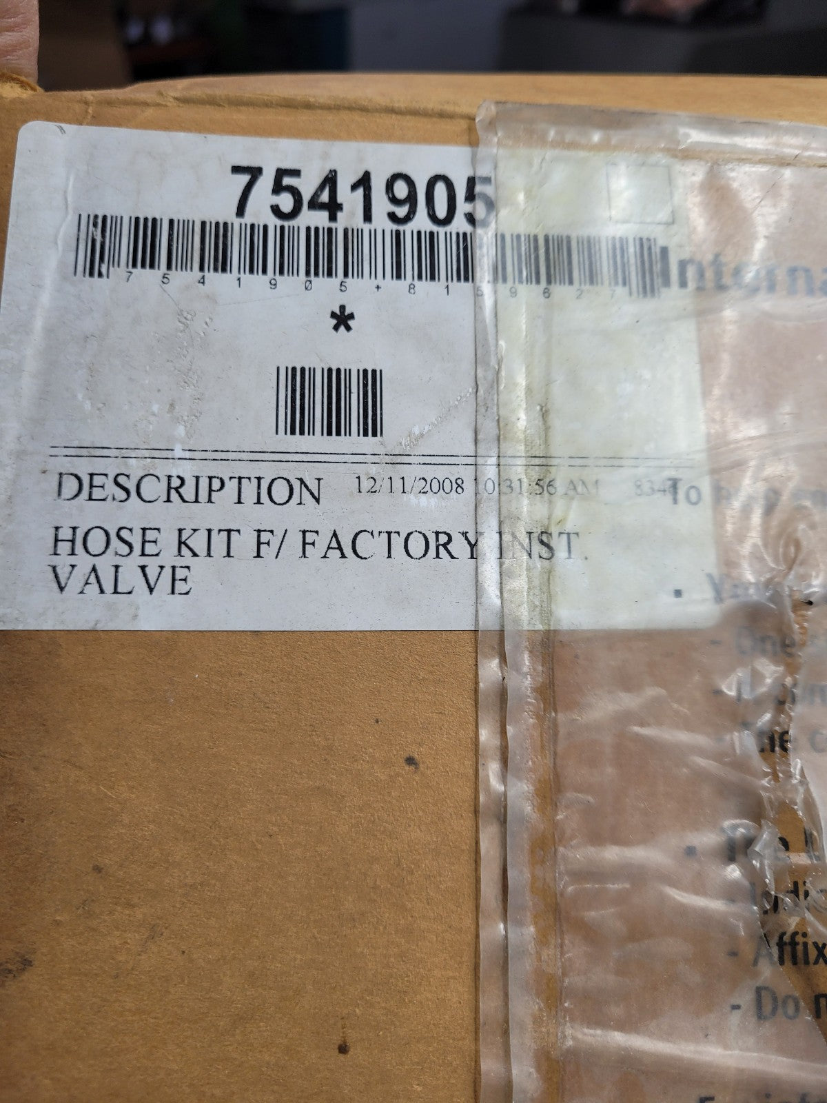 7541905 AGCO HOSE KIT FOR LOADER MODELS 1525, SL46A, ML30B