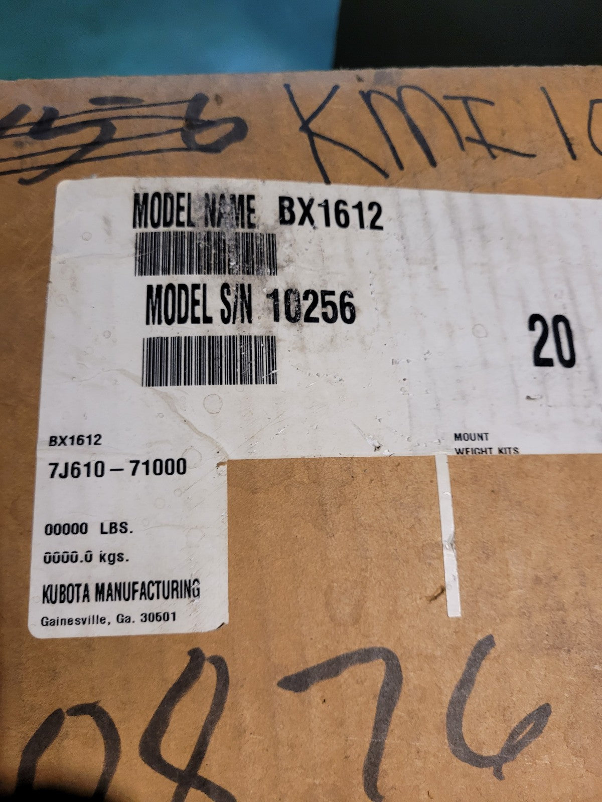 KUBOTA BX1612  7J160-71000 JOYSTICK CONTROL VALVE