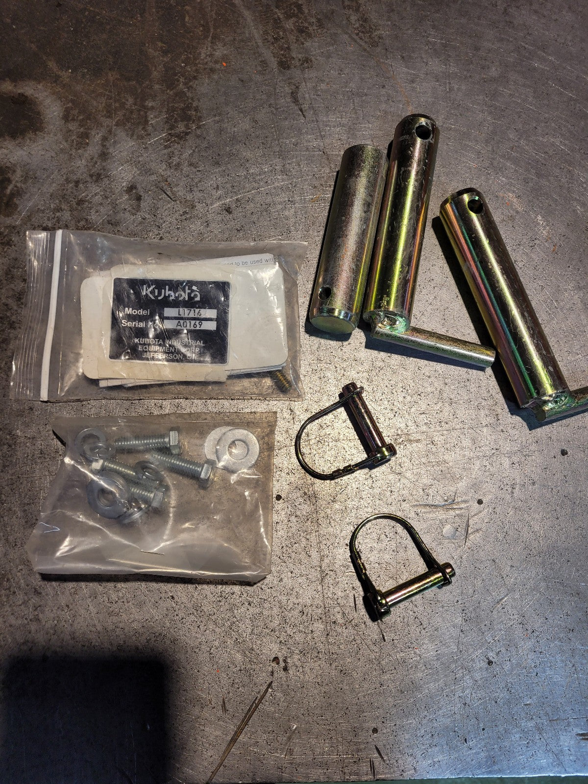 KUBOTA L1716 QUICK HITCH KIT 7J261-36100 7J261-36200