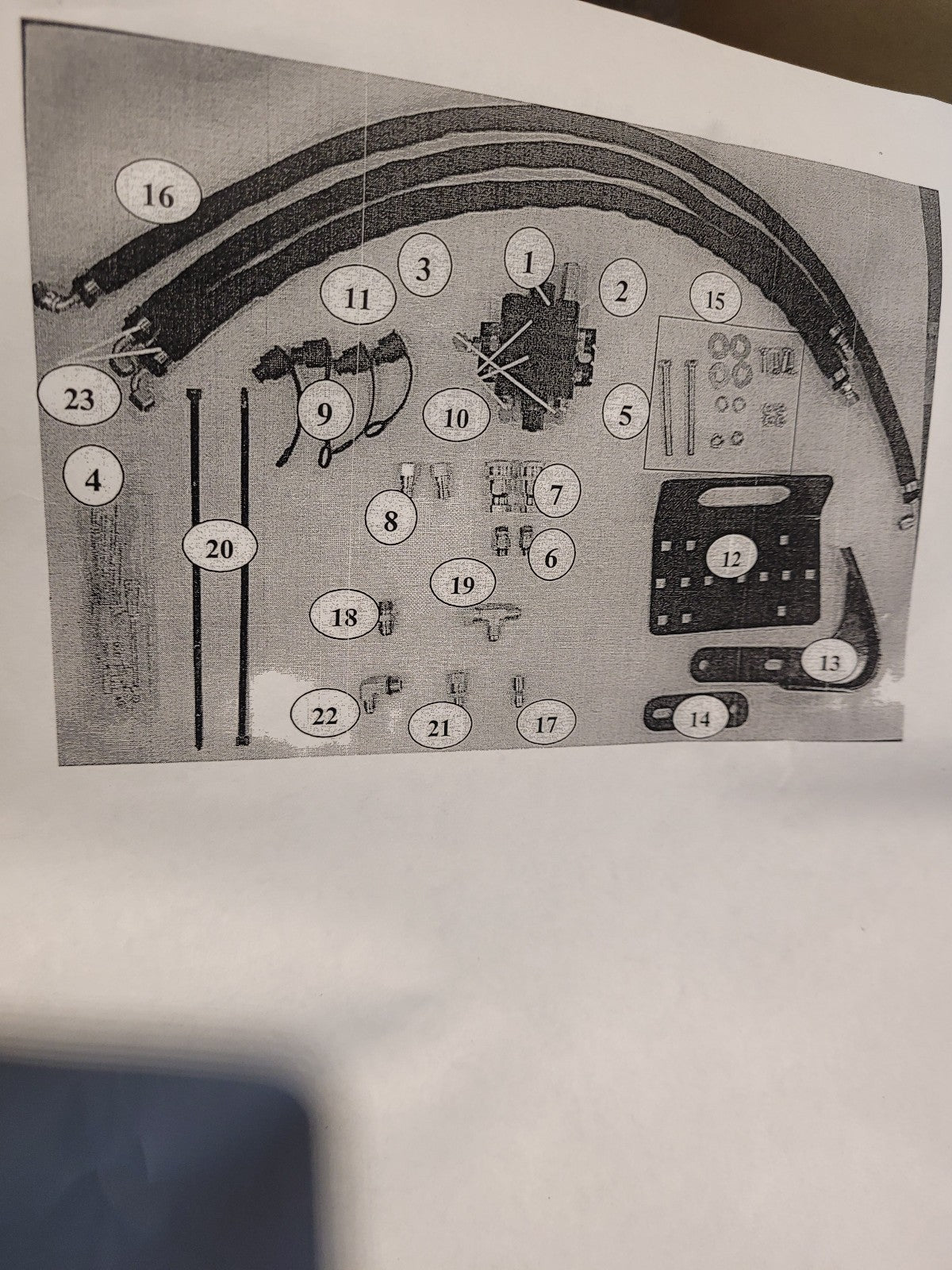 B7309A KUBOTA KU0214 SINGLE SECTION VALVE KIT FOR B-20 SERIES