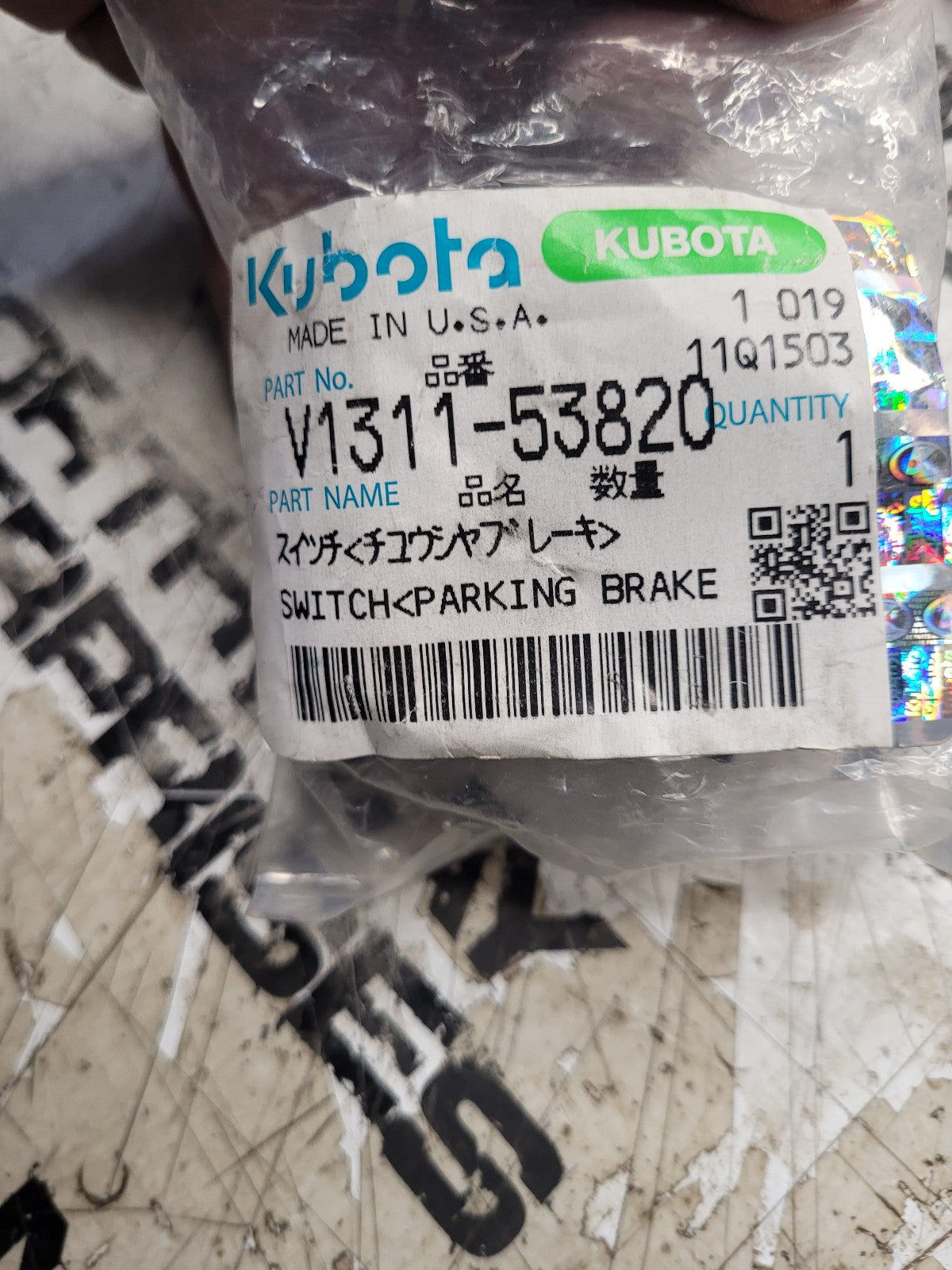 V1311-53820 Genuine Kubota Parking Brake Switch