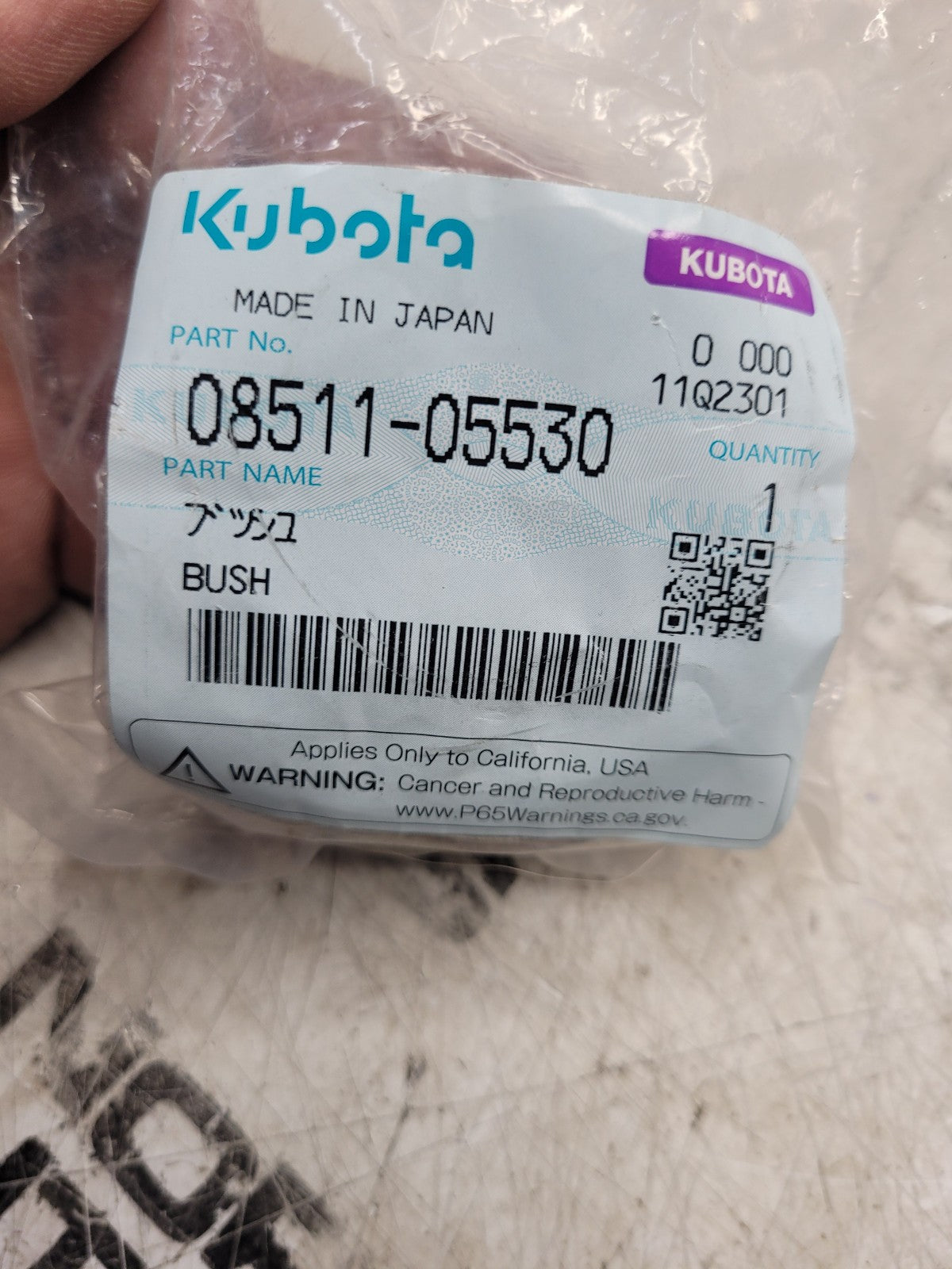 08511-05530 Genuine Kubota Bushing