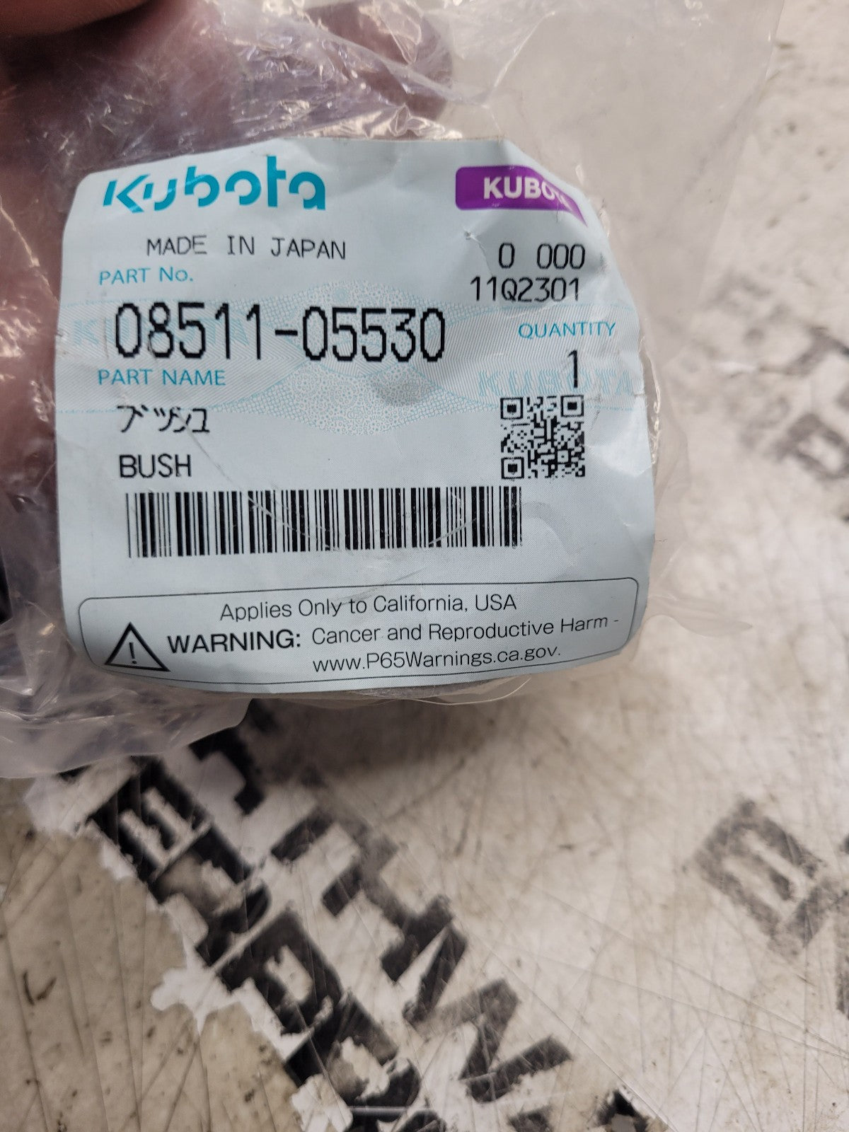 08511-05530 Genuine Kubota Bushing